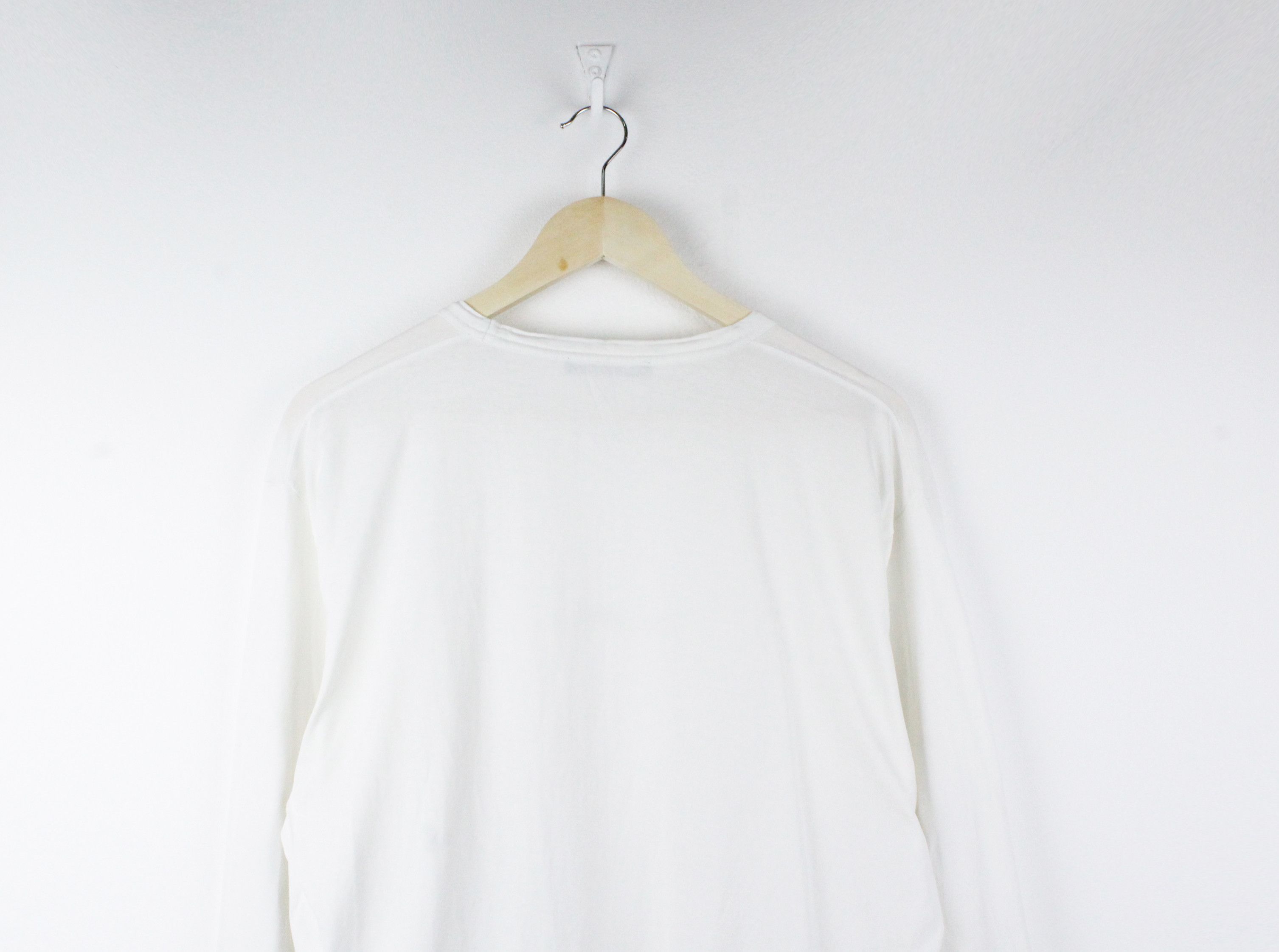 Acne Studios Acne Studios White Nash Face Logo Long Sleeve Crew T-shirt Size US L / EU 52-54 / 3 - 6 Thumbnail