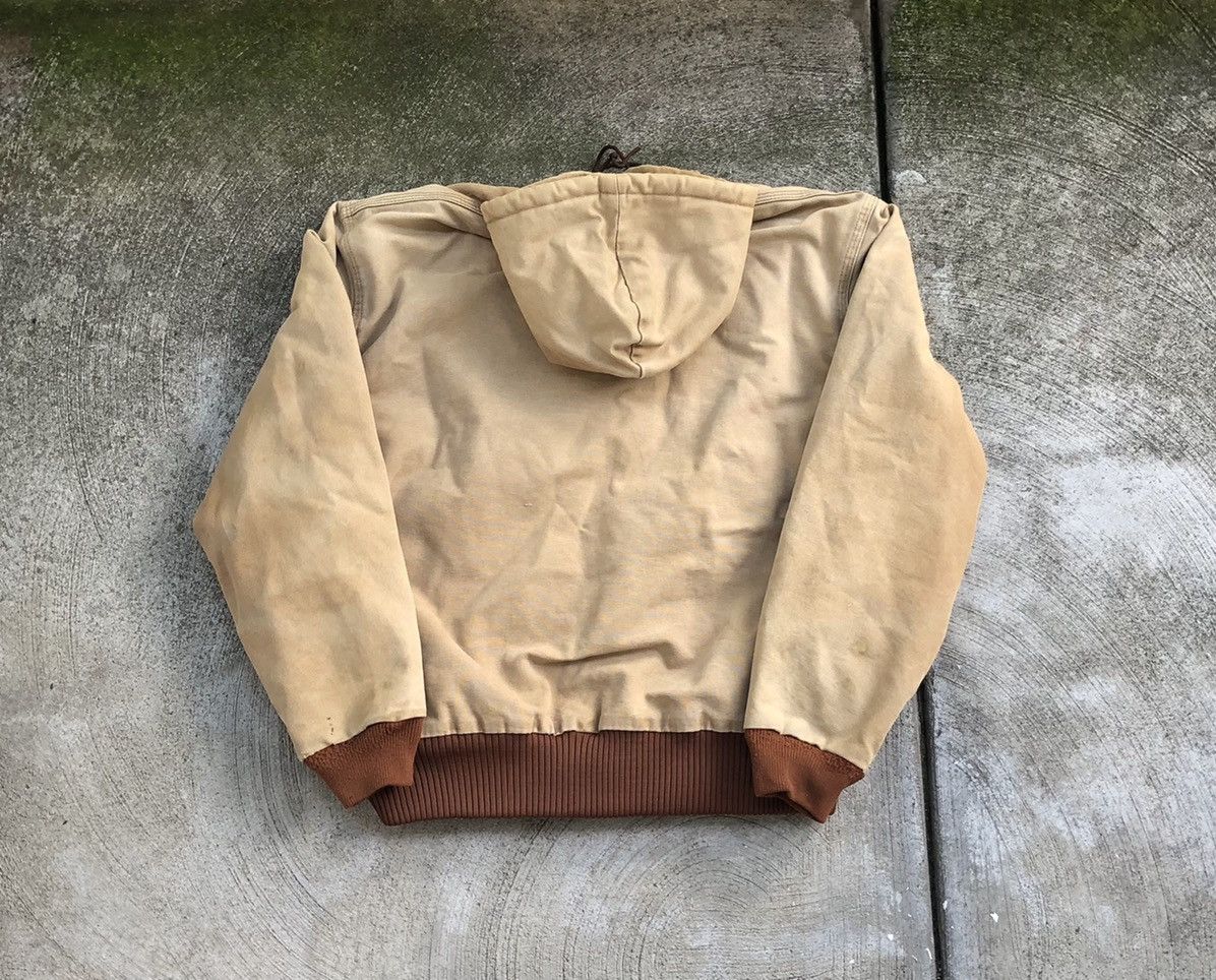 Vintage Vintage Carhartt Faded Brown Zip-up Hooded Jacket 90s Size US L / EU 52-54 / 3 - 2 Preview