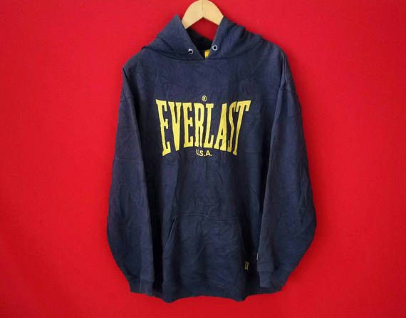 Vintage Everlast Sport Hoodie in Blue. Best Fit XL 