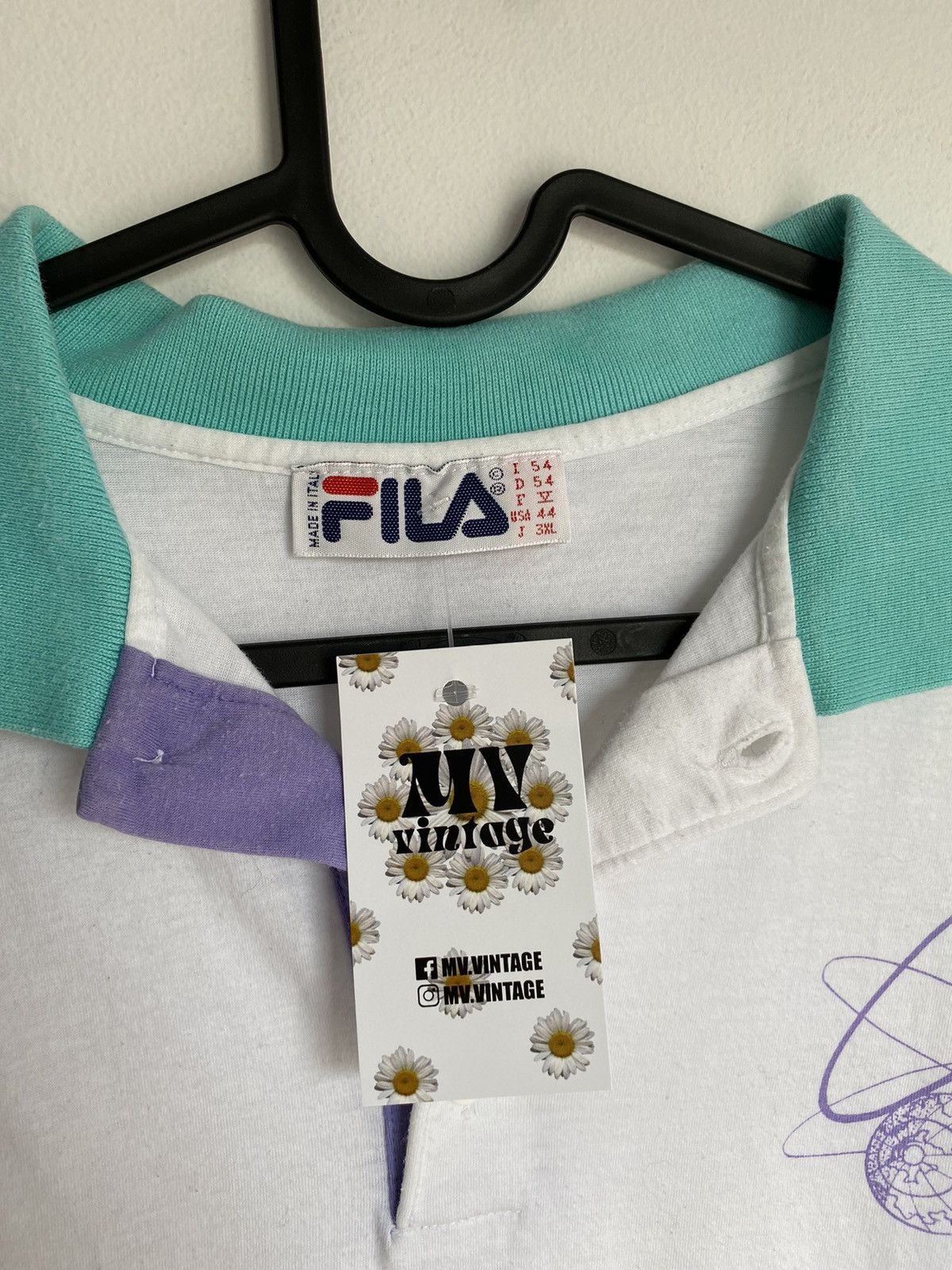 Fila × Vintage Fila 80s Vintage Polo T Shirt Sport Globe Size US L / EU 52-54 / 3 - 5 Thumbnail