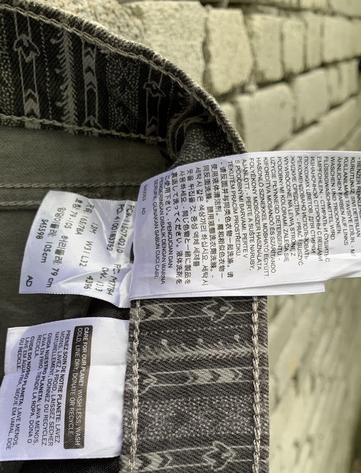 Levi's Levis 524 Printed Skiny Denim Pants Size US 34 / EU 50 - 15 Thumbnail