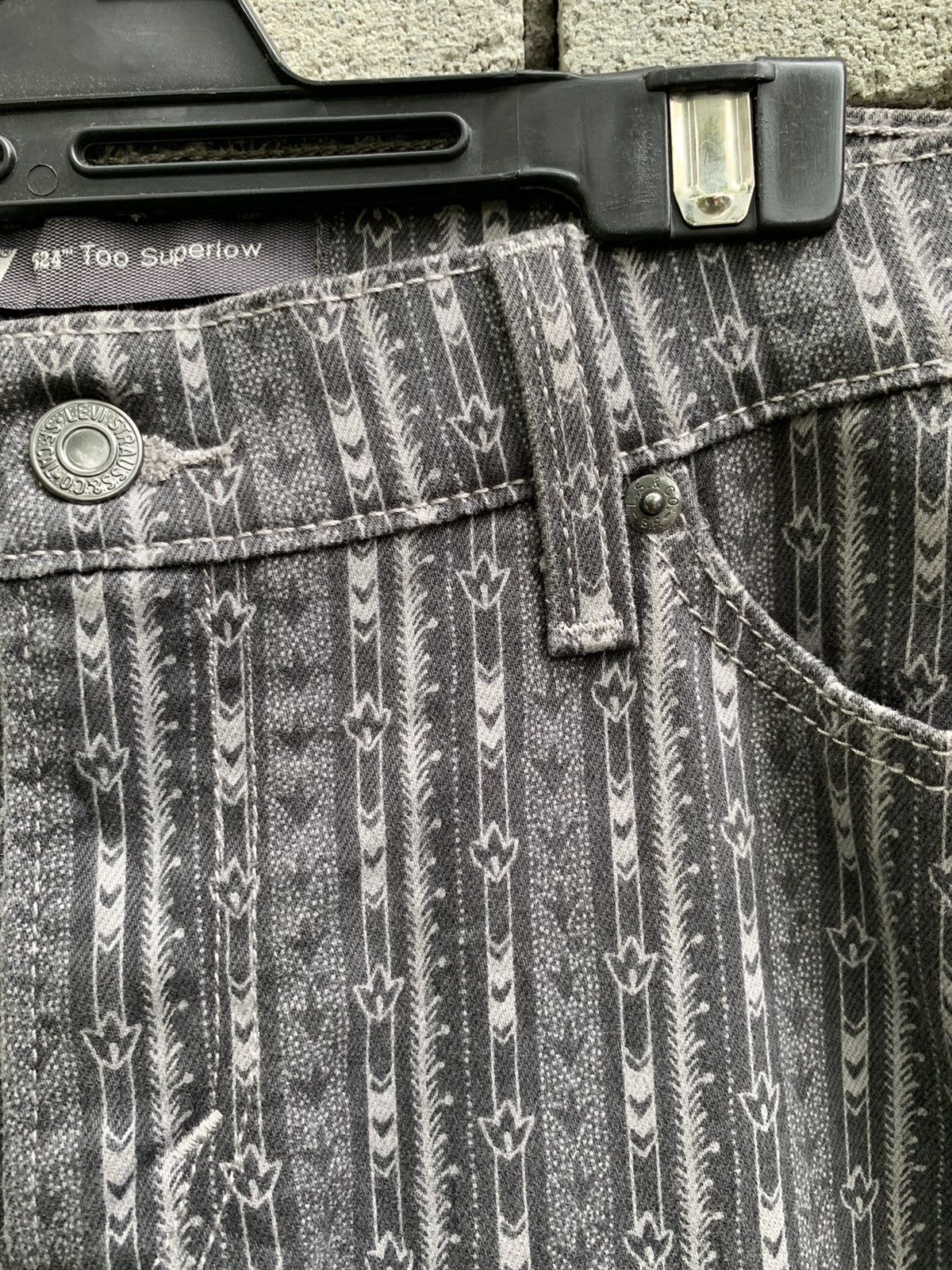 Levi's Levis 524 Printed Skiny Denim Pants Size US 34 / EU 50 - 10 Thumbnail