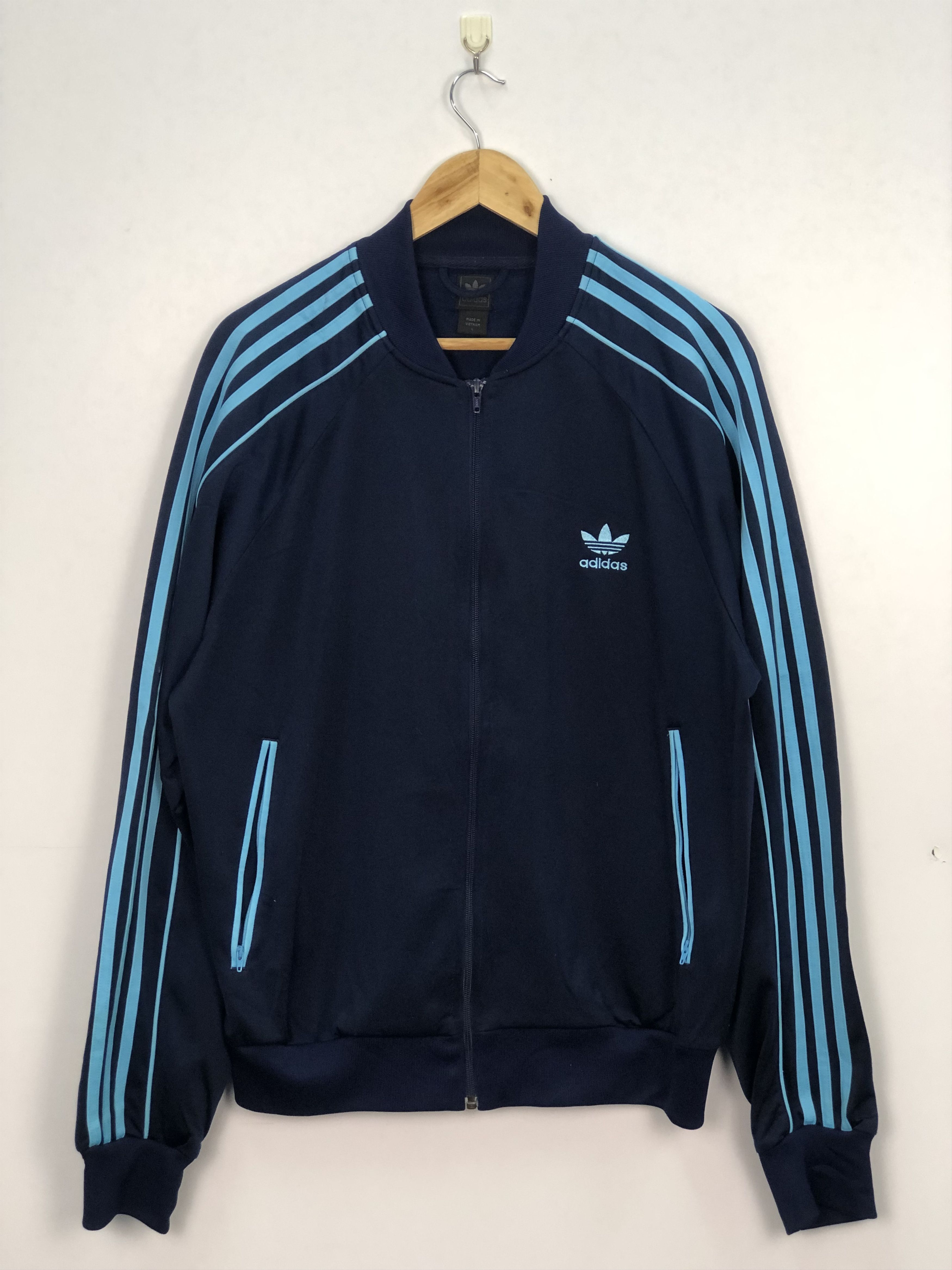 Adidas × Vintage Vintage Adidas Windbreaker Jacket Size US L / EU 52-54 / 3 - 3 Thumbnail