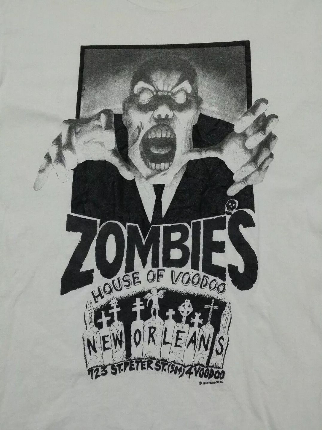 Vintage VTG 90'S ZOMBIES HOUSE OF VOODOO NEW ORLEANS 1995 T SHIRT Size US M / EU 48-50 / 2 - 1 Thumbnail