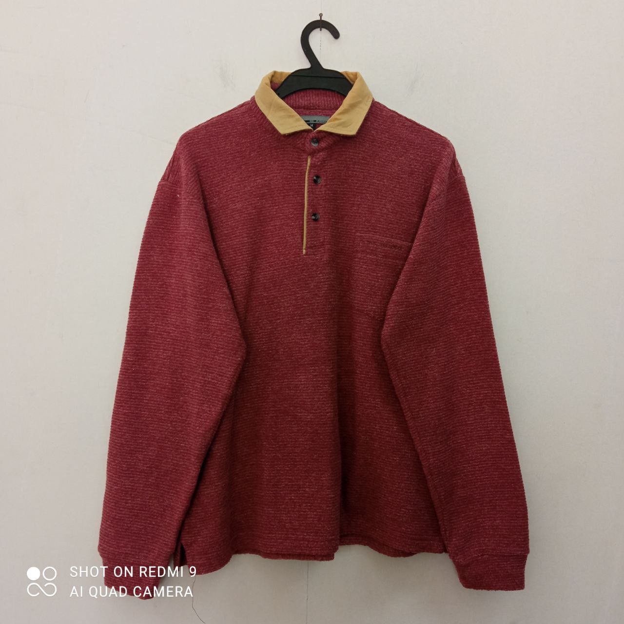 image of Mr Junko Mr.junko Button Ups Knitwear Sweater in Maroon, Men's (Size Medium)