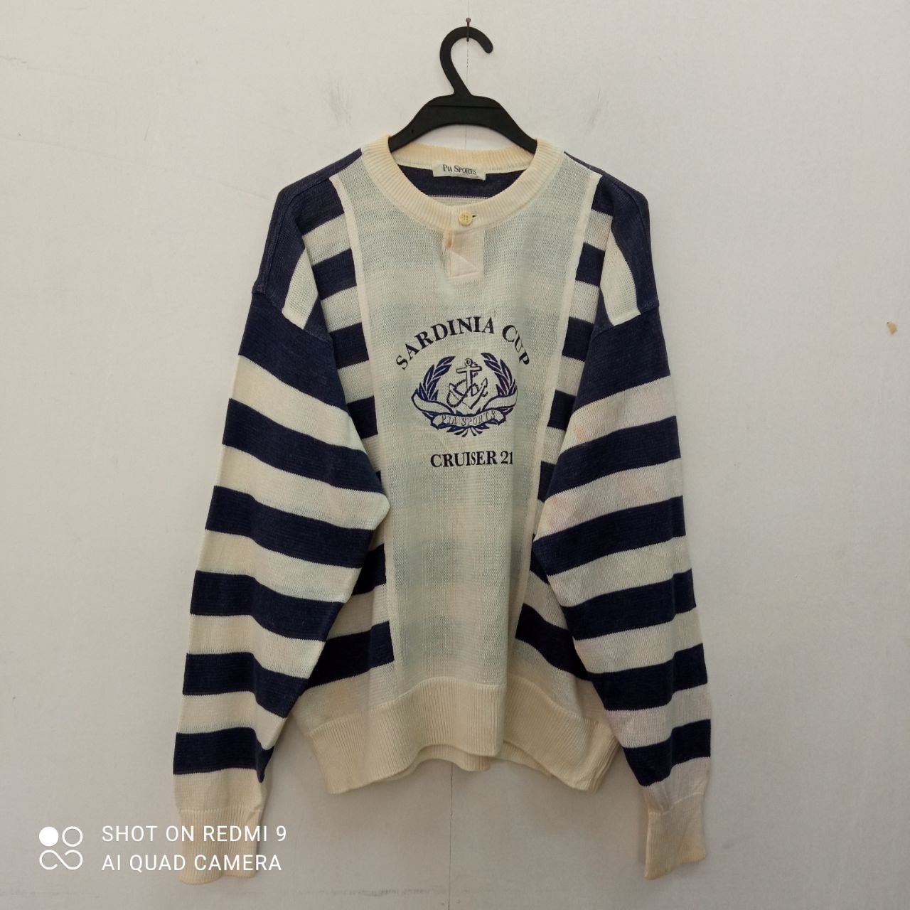 image of Italian Designers x Over The Stripes Pia Sport Sardinia Cup Cruiser 21 Stripes Knitwear Jumper in W