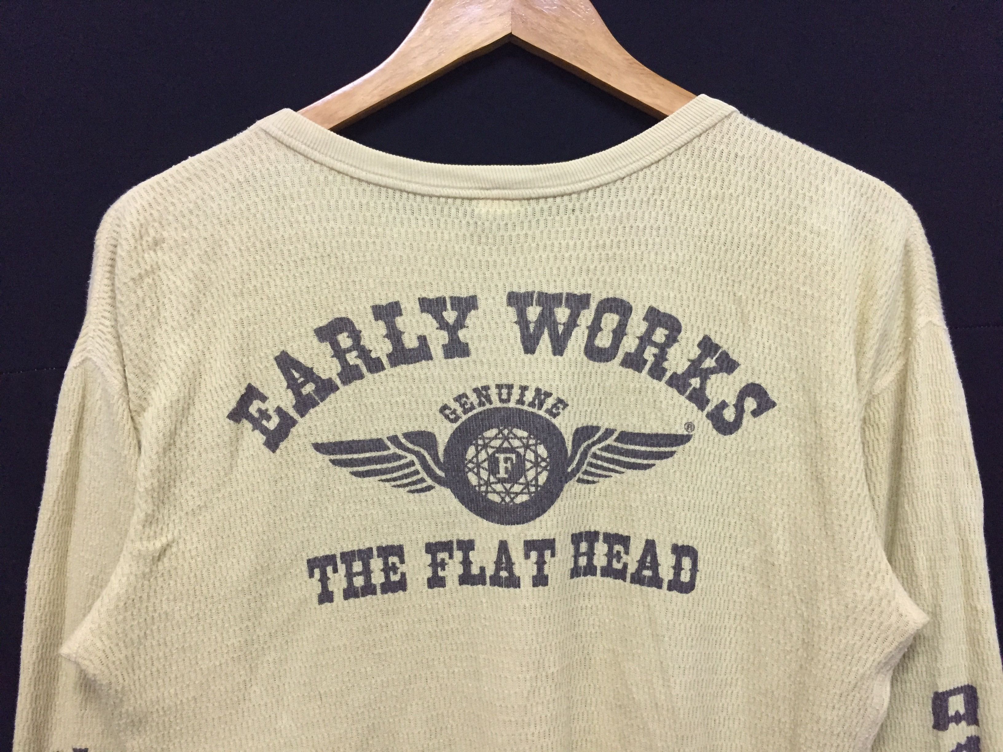Japanese Brand × Orslow × The Flat Head 90's The Flat Head Wafer Knit long sleeve shirt Size US M / EU 48-50 / 2 - 3 Thumbnail