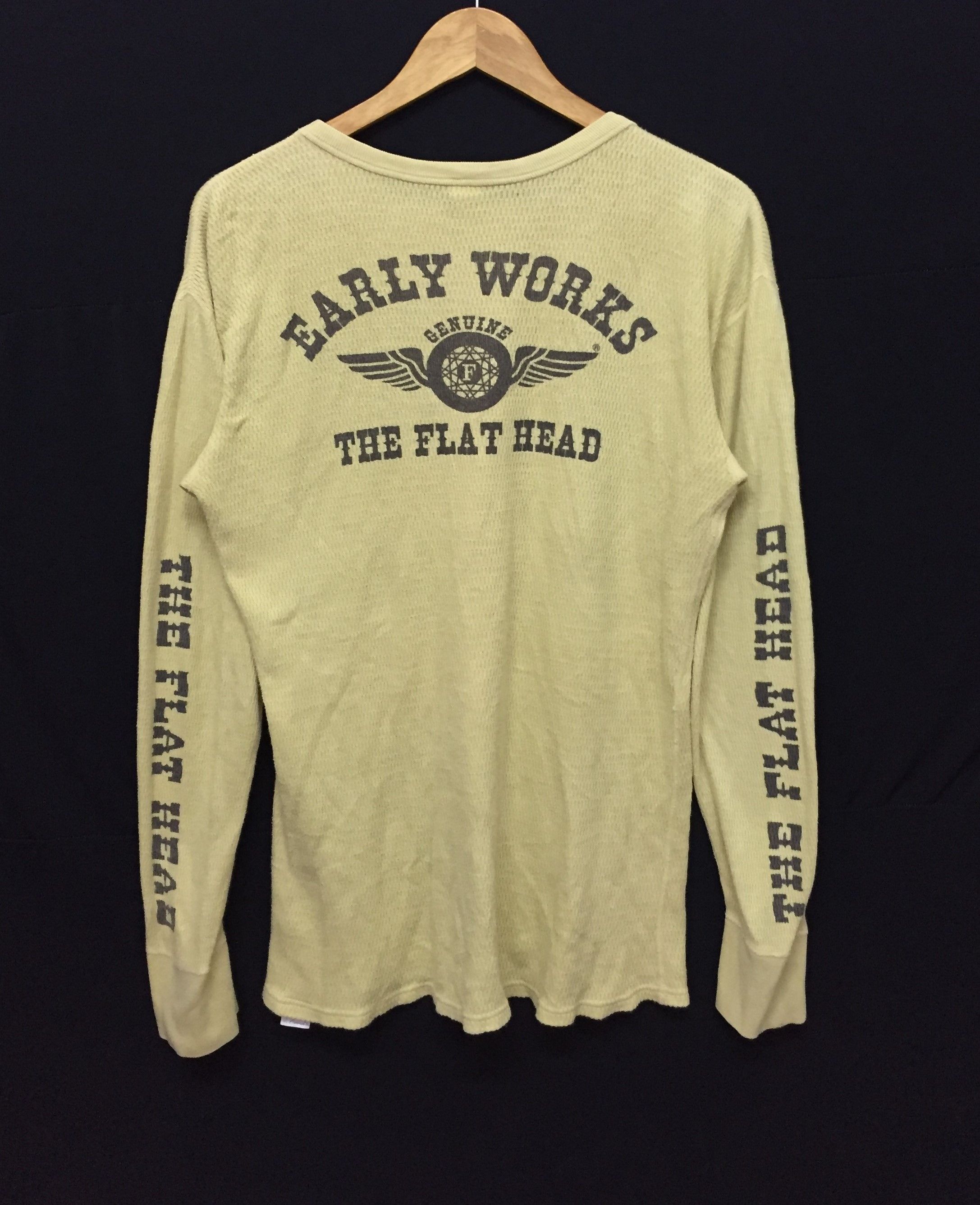 Japanese Brand × Orslow × The Flat Head 90's The Flat Head Wafer Knit long sleeve shirt Size US M / EU 48-50 / 2 - 2 Thumbnail