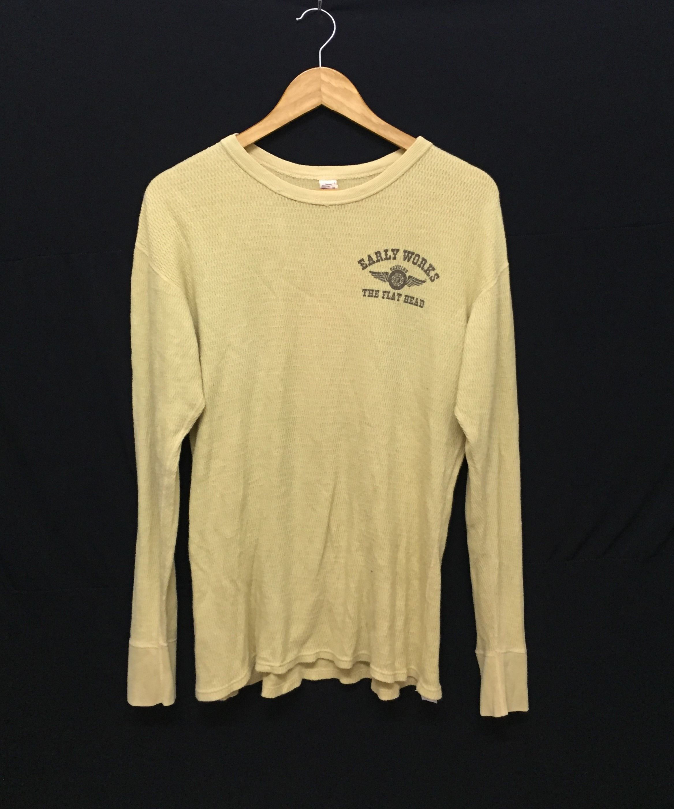 Japanese Brand × Orslow × The Flat Head 90's The Flat Head Wafer Knit long sleeve shirt Size US M / EU 48-50 / 2 - 7 Thumbnail