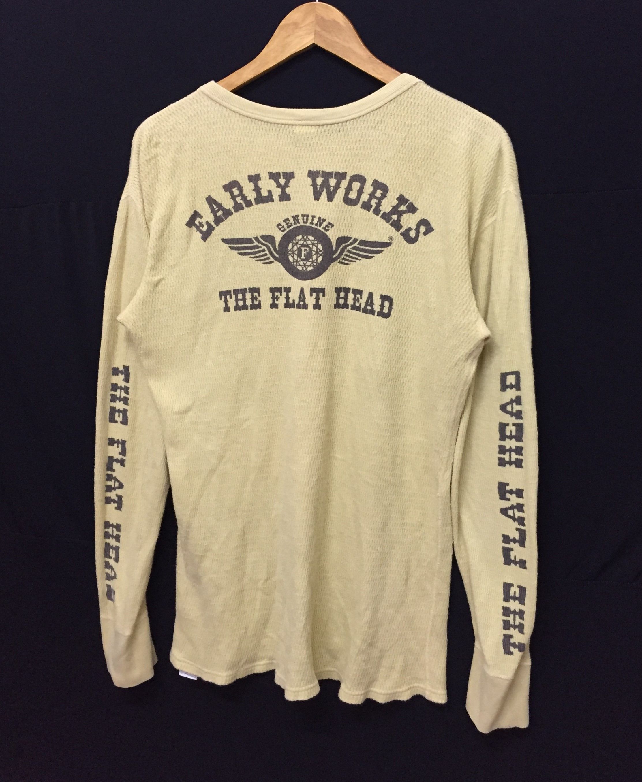 Japanese Brand × Orslow × The Flat Head 90's The Flat Head Wafer Knit long sleeve shirt Size US M / EU 48-50 / 2 - 1 Thumbnail