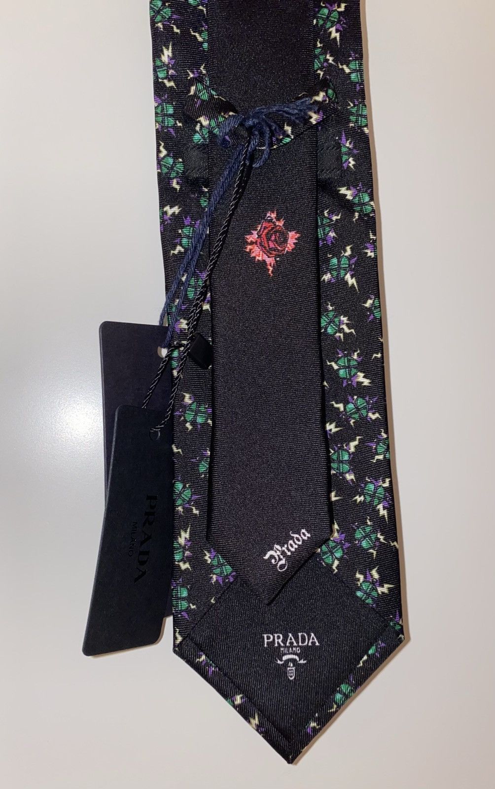 Prada Prada Black Logo Tie | Grailed