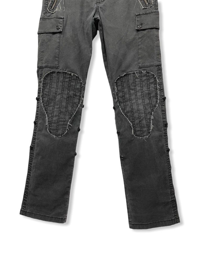 Japanese Brand × The Squad × Vintage RESCUE SQUAD Patch Knee Stretch Cargo Slate Black Size US 33 - 2 Thumbnail