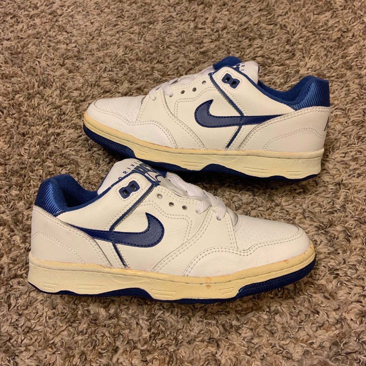 Nike Vintage Nike Air Driving Force Low White Royal 1989 Sneakers | Grailed