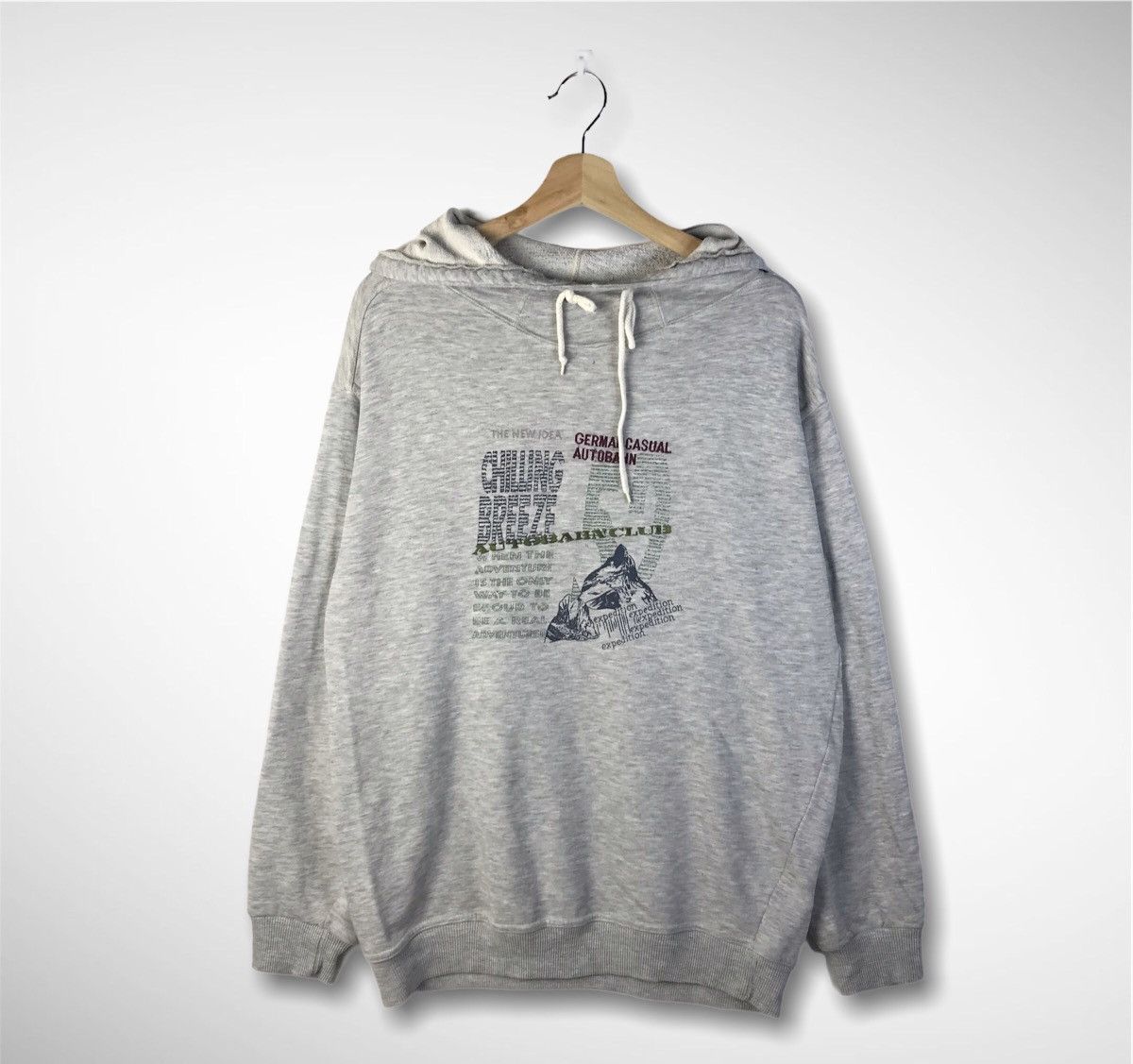 Vintage Autobahn German Outdoor Pullover Hoodie Sweater