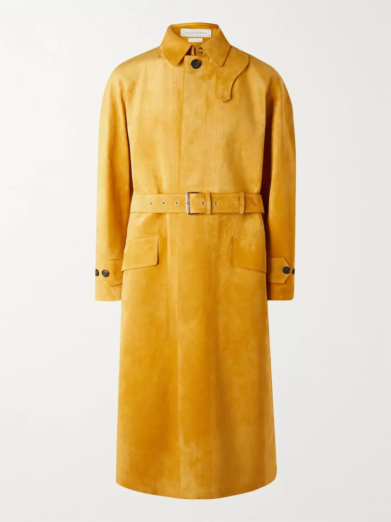 Alexander McQueen Suede Trench Coat IT 46