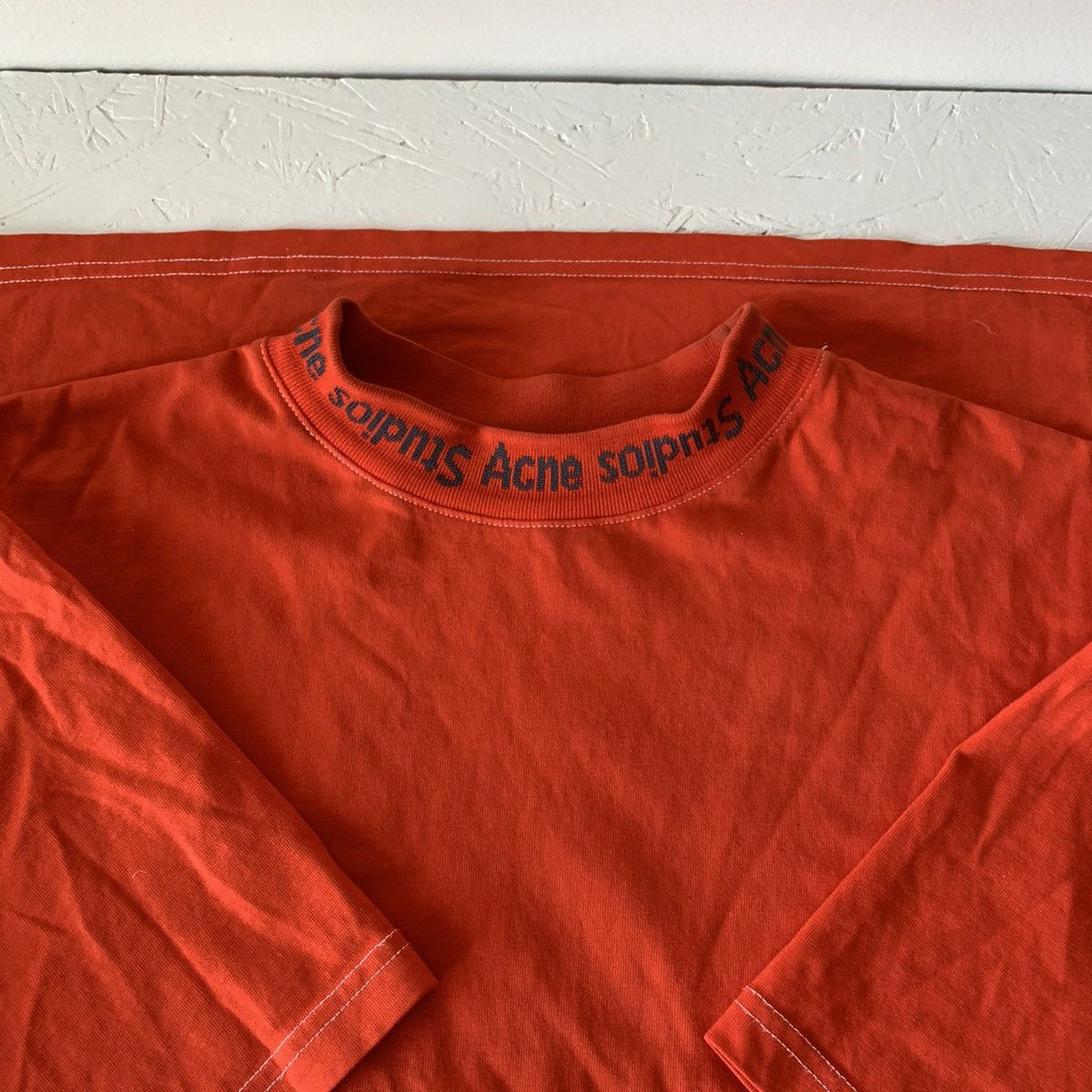 Acne Studios Acne Studios Navid Logo Shirt Red Size US S / EU 44-46 / 1 - 2 Thumbnail