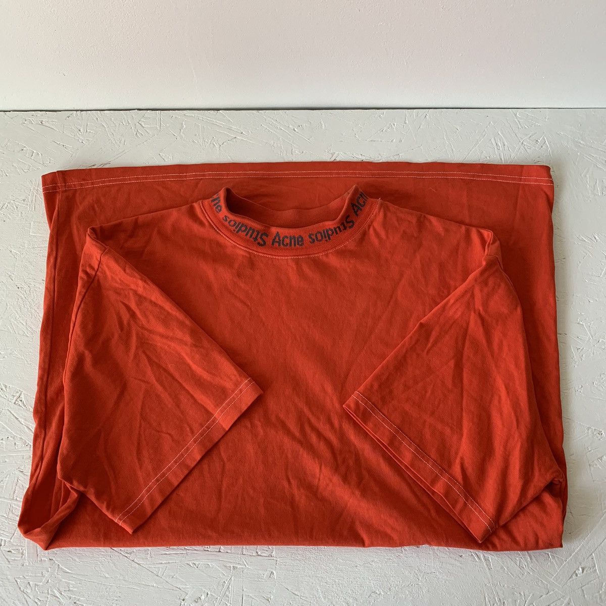 Acne Studios Acne Studios Navid Logo Shirt Red Size US S / EU 44-46 / 1 - 1 Thumbnail