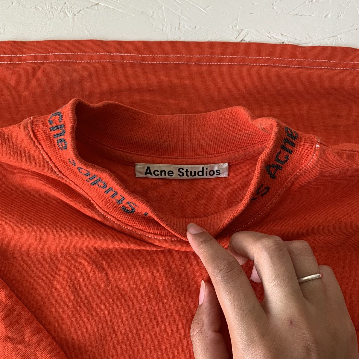 Acne Studios Acne Studios Navid Logo Shirt Red Size US S / EU 44-46 / 1 - 3 Thumbnail