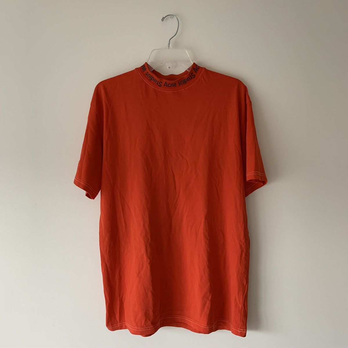 Acne Studios Acne Studios Navid Logo Shirt Red Size US S / EU 44-46 / 1 - 5 Thumbnail