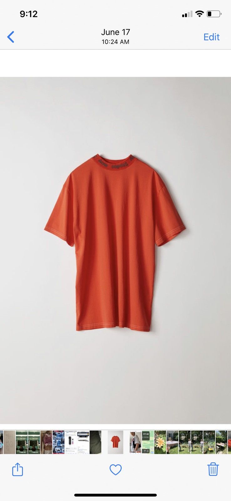 Acne Studios Acne Studios Navid Logo Shirt Red Size US S / EU 44-46 / 1 - 6 Thumbnail