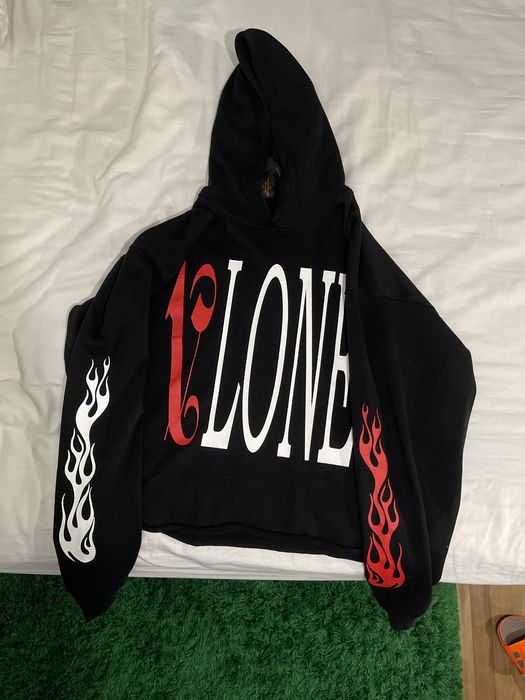 Vlone x Palm Angels Hoodie Black/Red