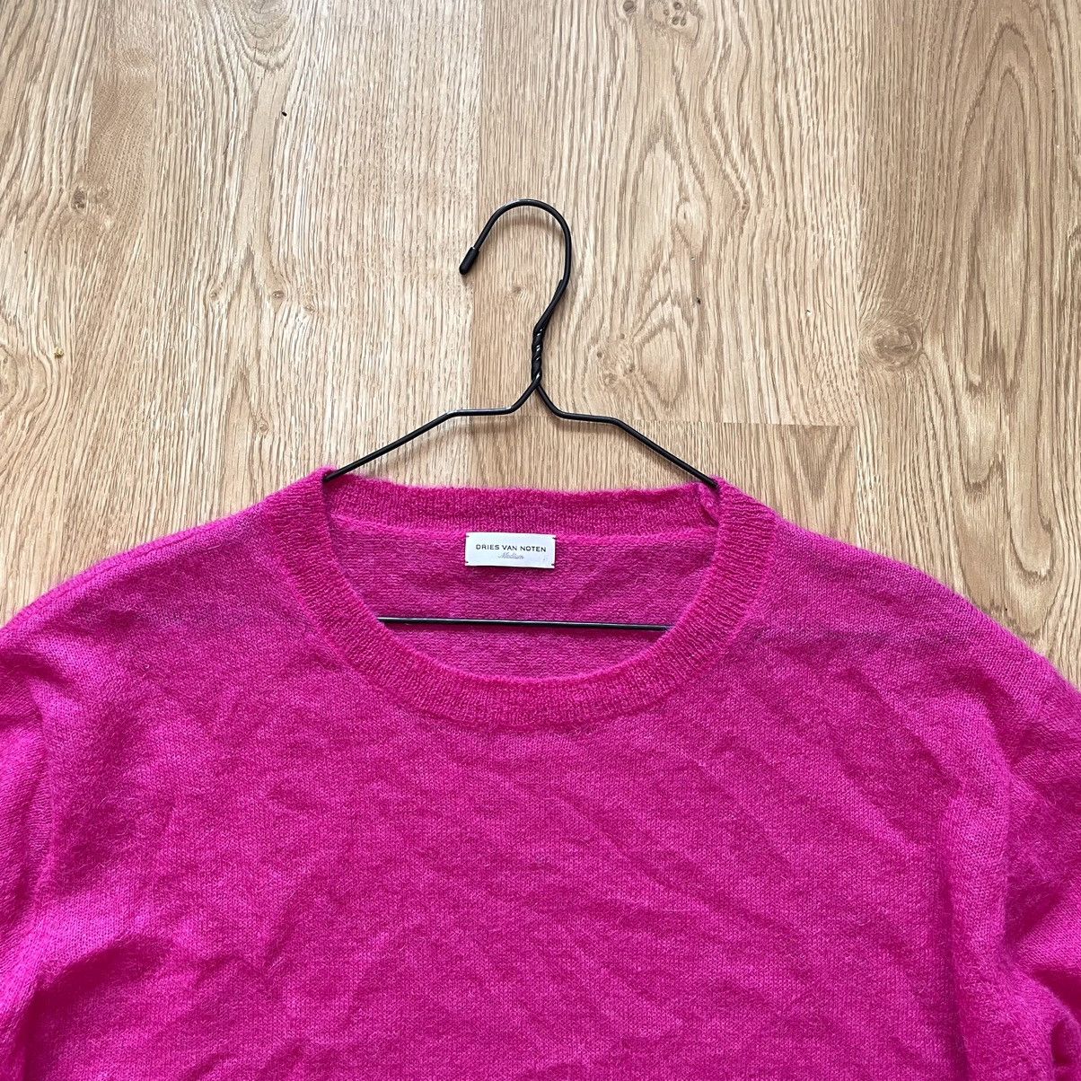 Dries Van Noten RARE Dries Van Noten Mohair Alpaca Wool Pink Knit Sweater Size L / US 10 / IT 46 - 3 Thumbnail