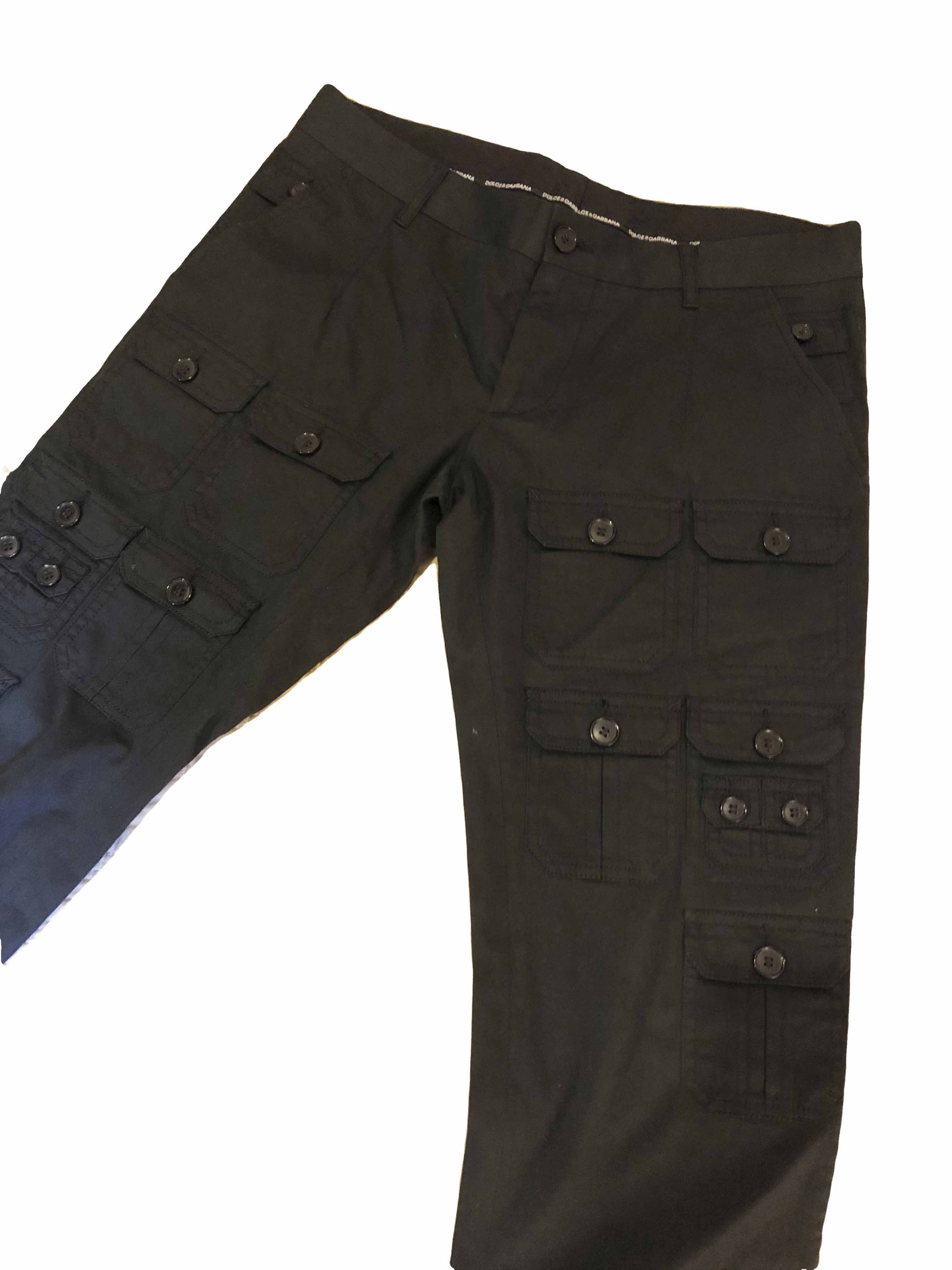 image of Dolce Gabbana Ss08 Multi-Pocket Cargo Pant in Black, Men's (Size 32)