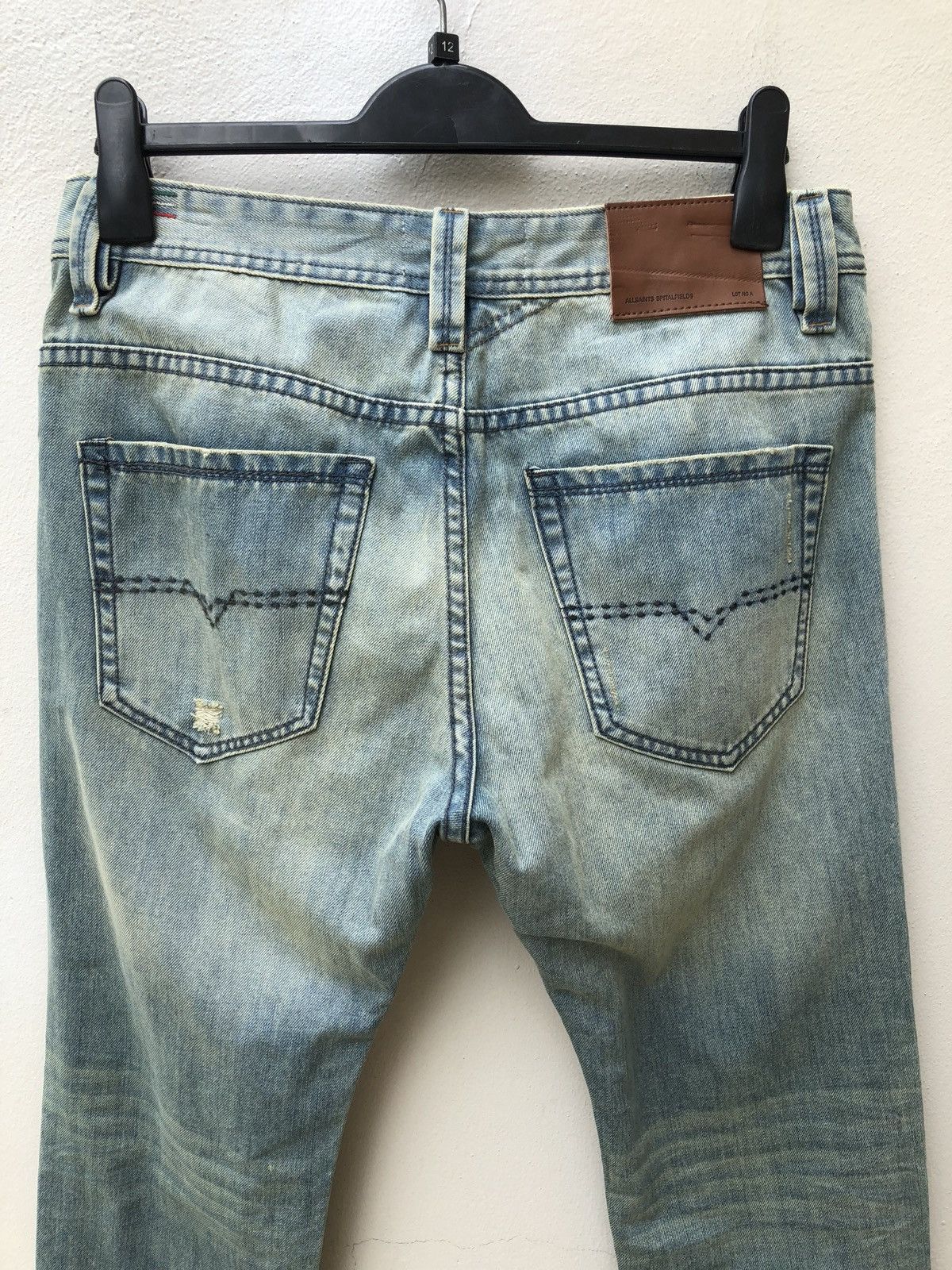 Allsaints Spitalfields Jacks Place Rips Distressed Denim Jeans Size US 32 / EU 48 - 7 Thumbnail