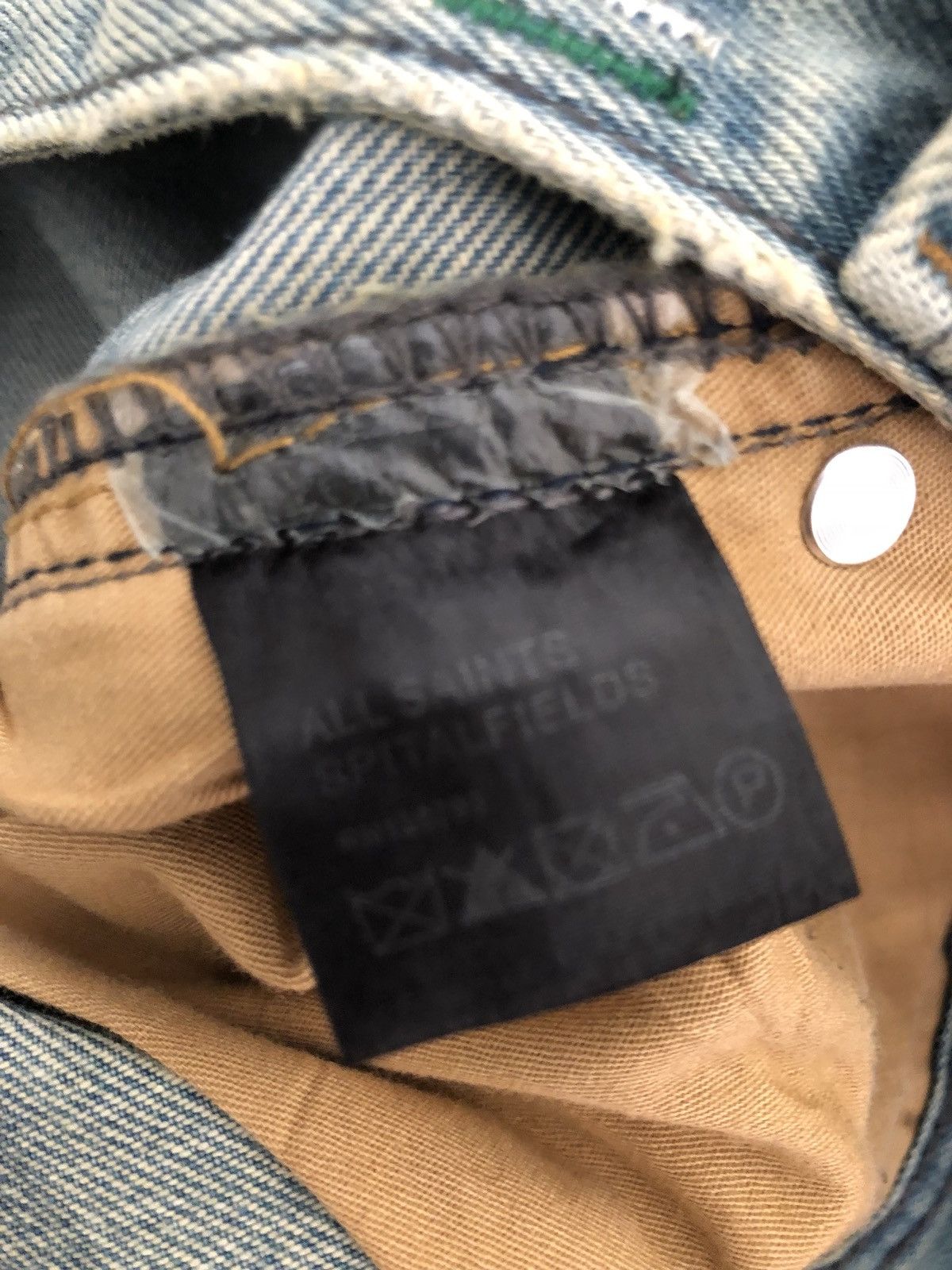 Allsaints Spitalfields Jacks Place Rips Distressed Denim Jeans Size US 32 / EU 48 - 12 Thumbnail