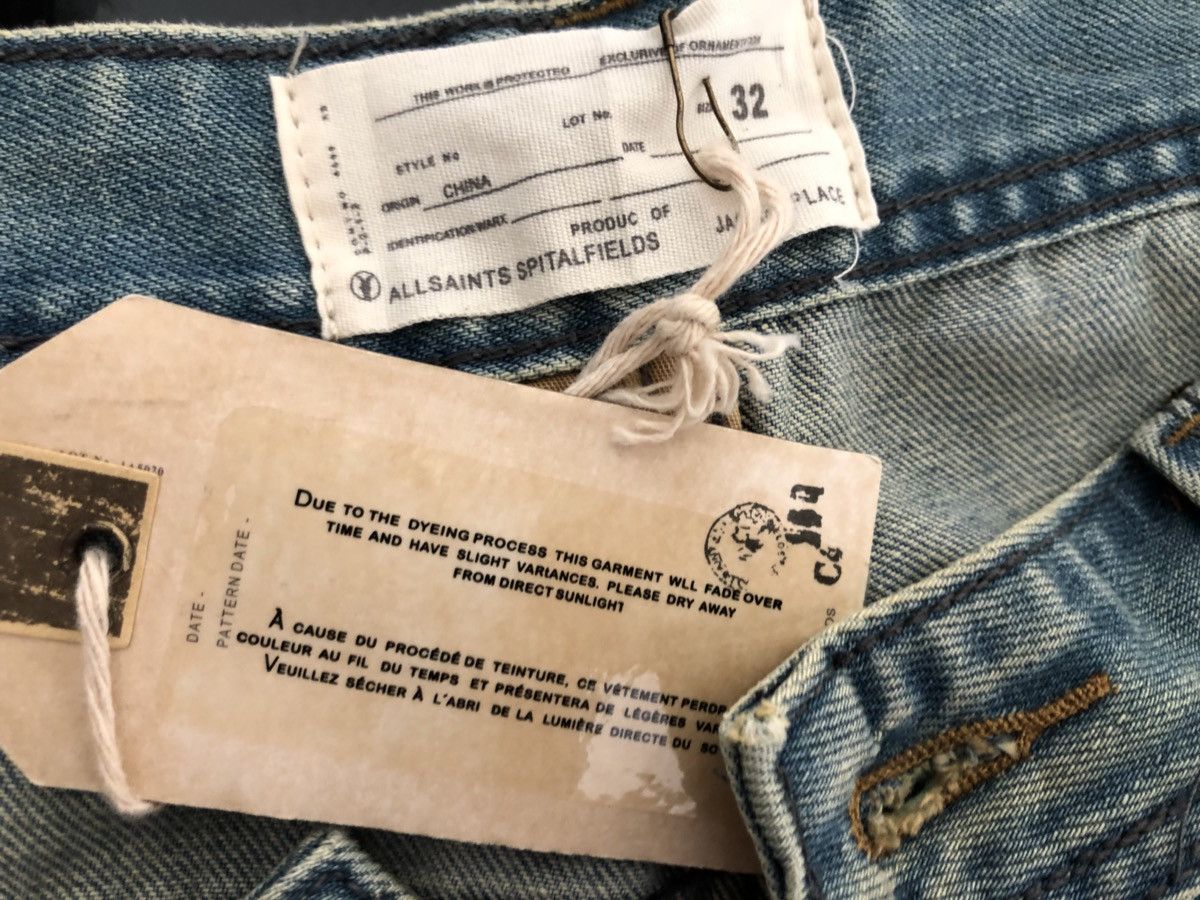 Allsaints Spitalfields Jacks Place Rips Distressed Denim Jeans Size US 32 / EU 48 - 10 Thumbnail