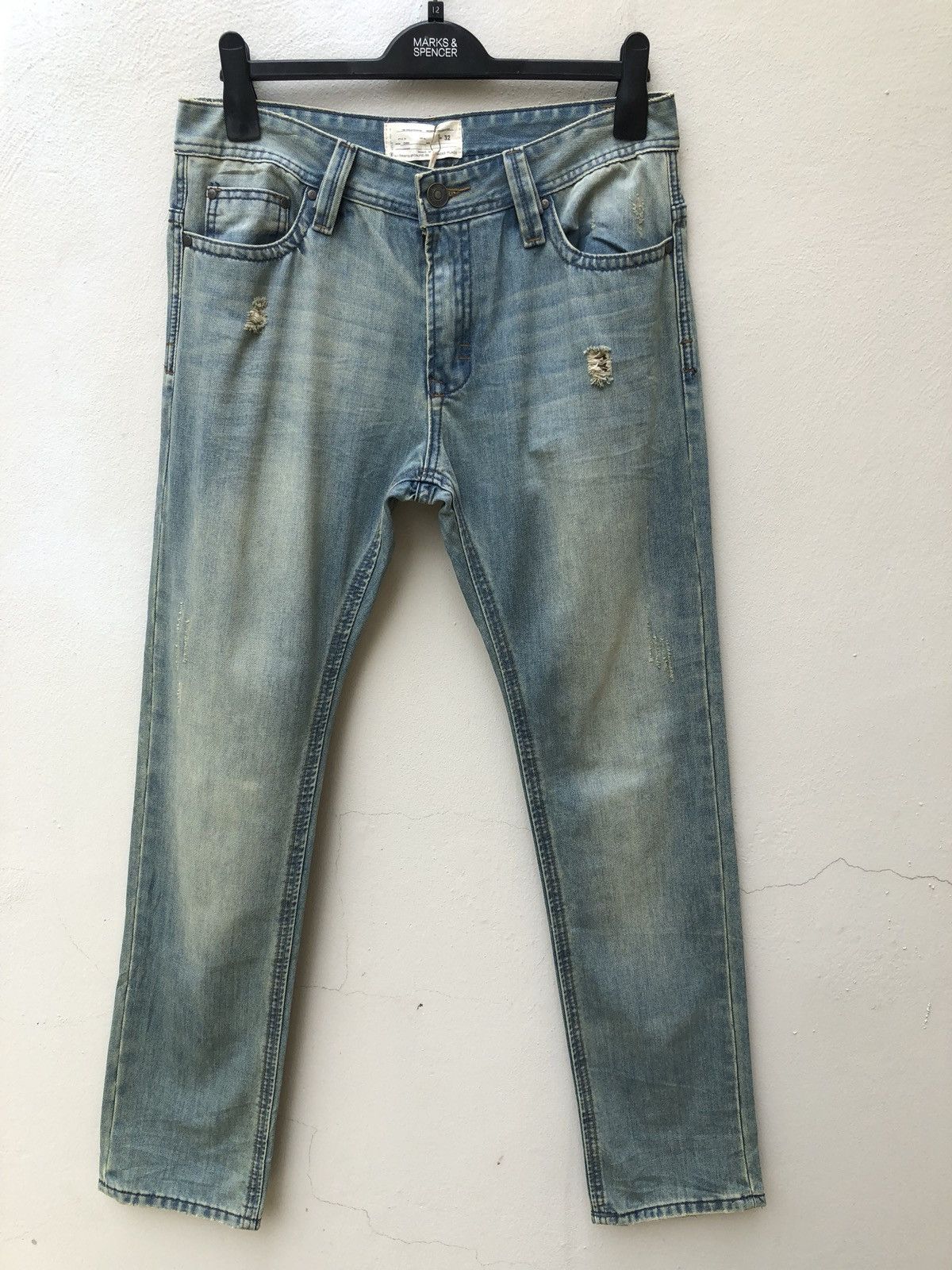 Allsaints Spitalfields Jacks Place Rips Distressed Denim Jeans Size US 32 / EU 48 - 1 Thumbnail