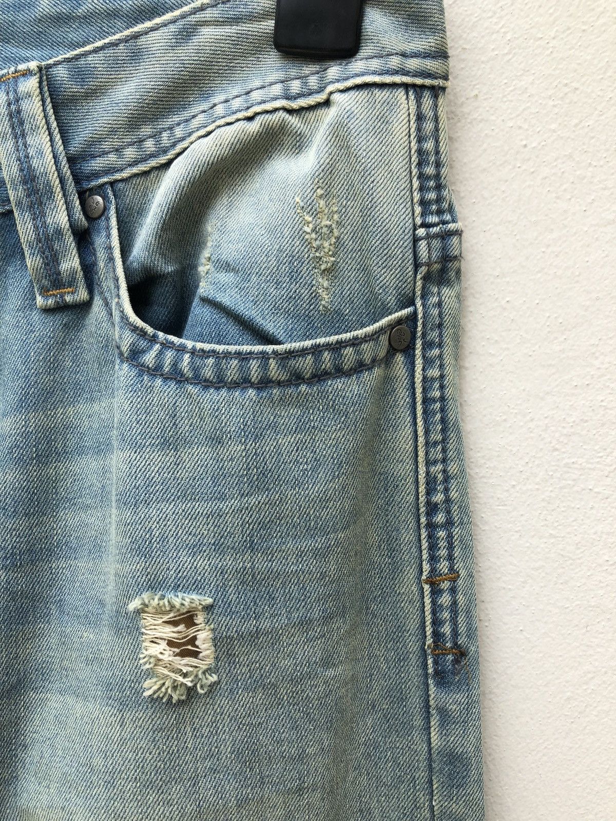 Allsaints Spitalfields Jacks Place Rips Distressed Denim Jeans Size US 32 / EU 48 - 3 Thumbnail