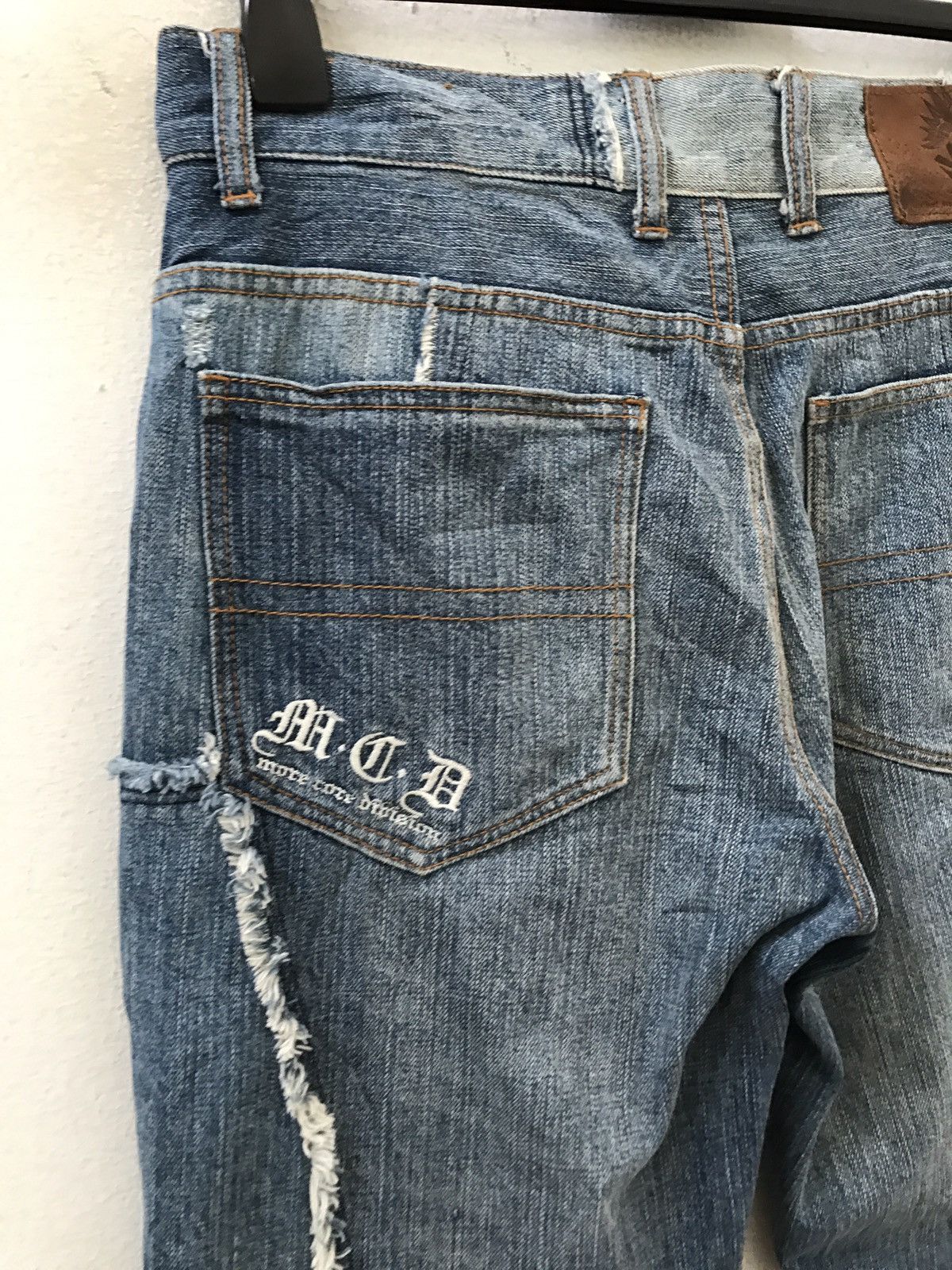 Vintage Japanese Designer MC DIVISION Cut Out Raw Edge Denim Jeans Size US 31 - 10 Thumbnail