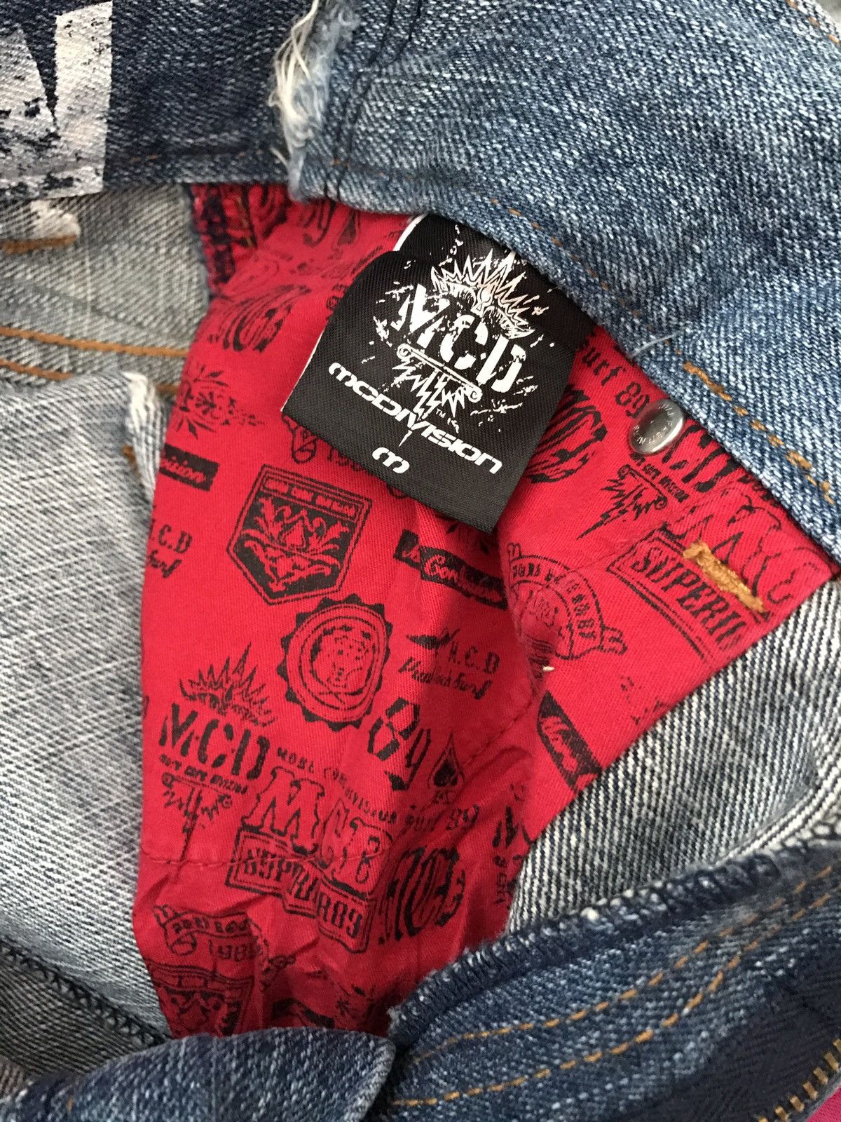 Vintage Japanese Designer MC DIVISION Cut Out Raw Edge Denim Jeans Size US 31 - 17 Thumbnail