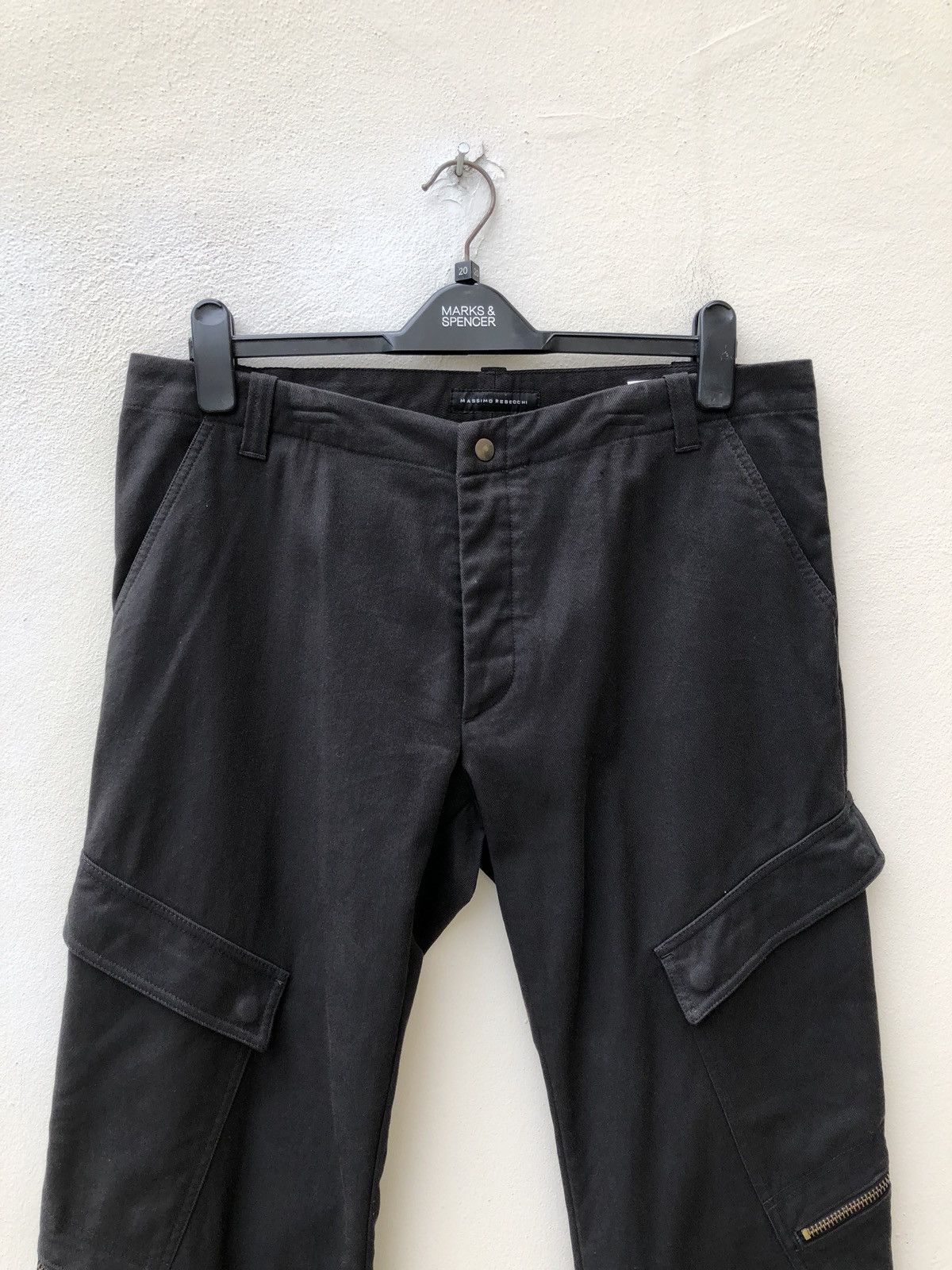 Vintage Vintage MASSIMO REBECCHI Sun Fade Flare Cargo Trouser Pant Size US 36 / EU 52 - 8 Thumbnail