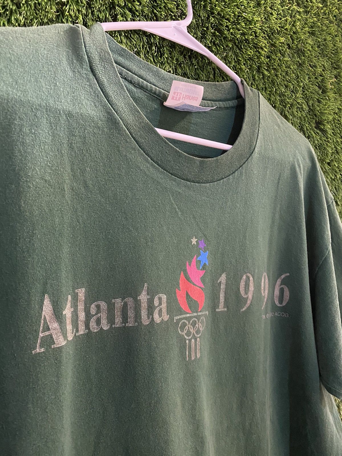 Vintage 96 Atlanta Single Stitch Olympics Tee Size US L / EU 52-54 / 3 - 3 Thumbnail