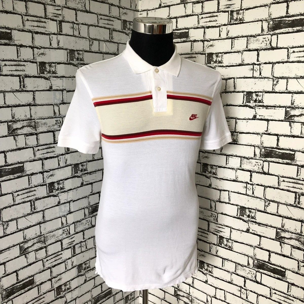 Vintage Nike Polo Shirt Striped
