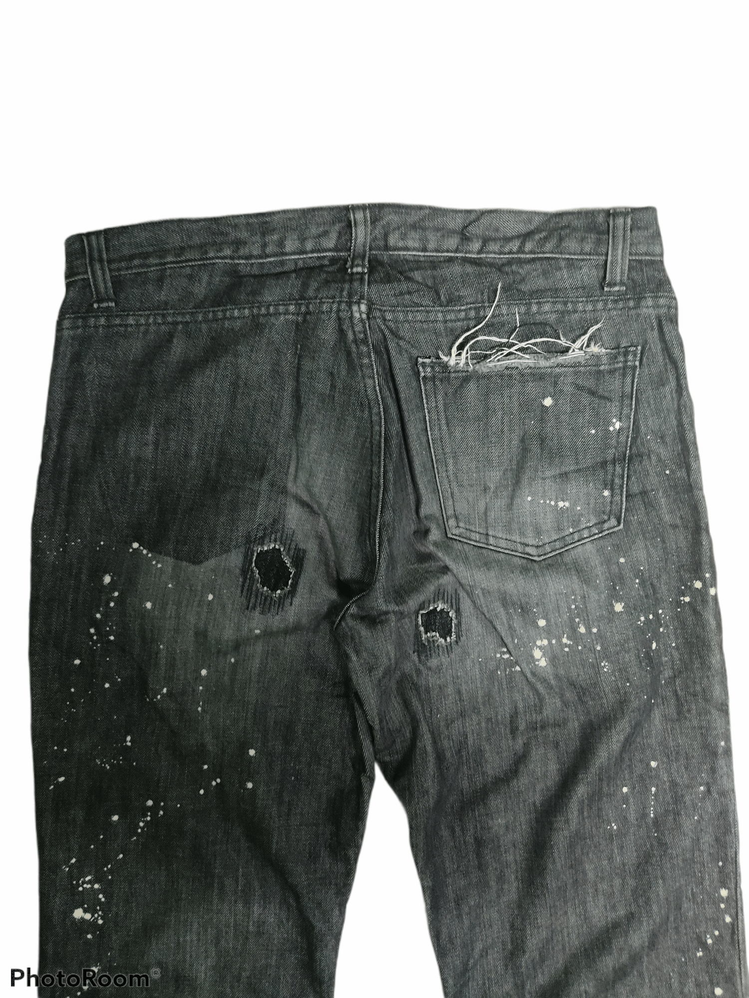 Japanese Brand × Vintage Rock Denim Number (N)ine Style splatters Patchwork Size US 32 / EU 48 - 3 Thumbnail