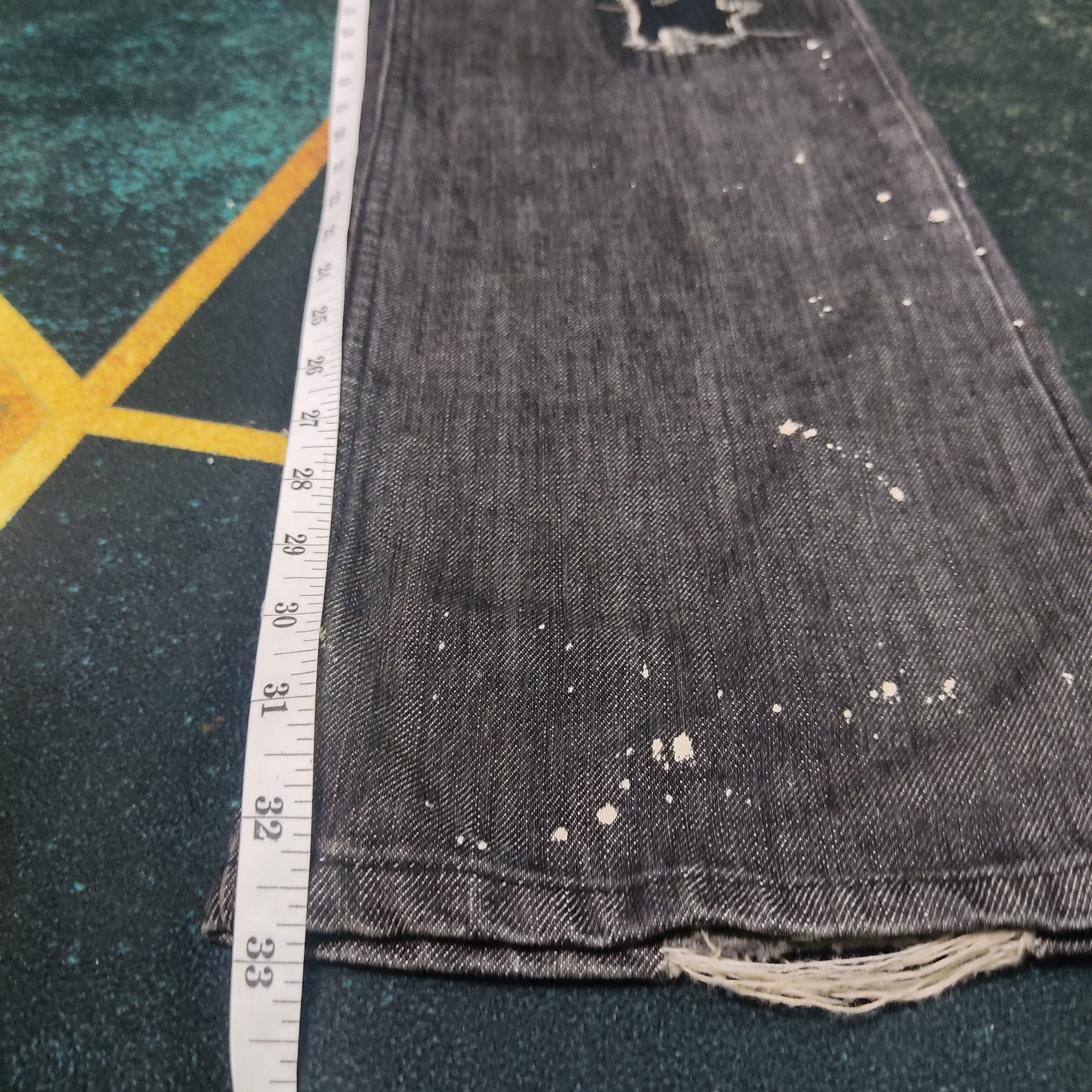Japanese Brand × Vintage Rock Denim Number (N)ine Style splatters Patchwork Size US 32 / EU 48 - 9 Thumbnail