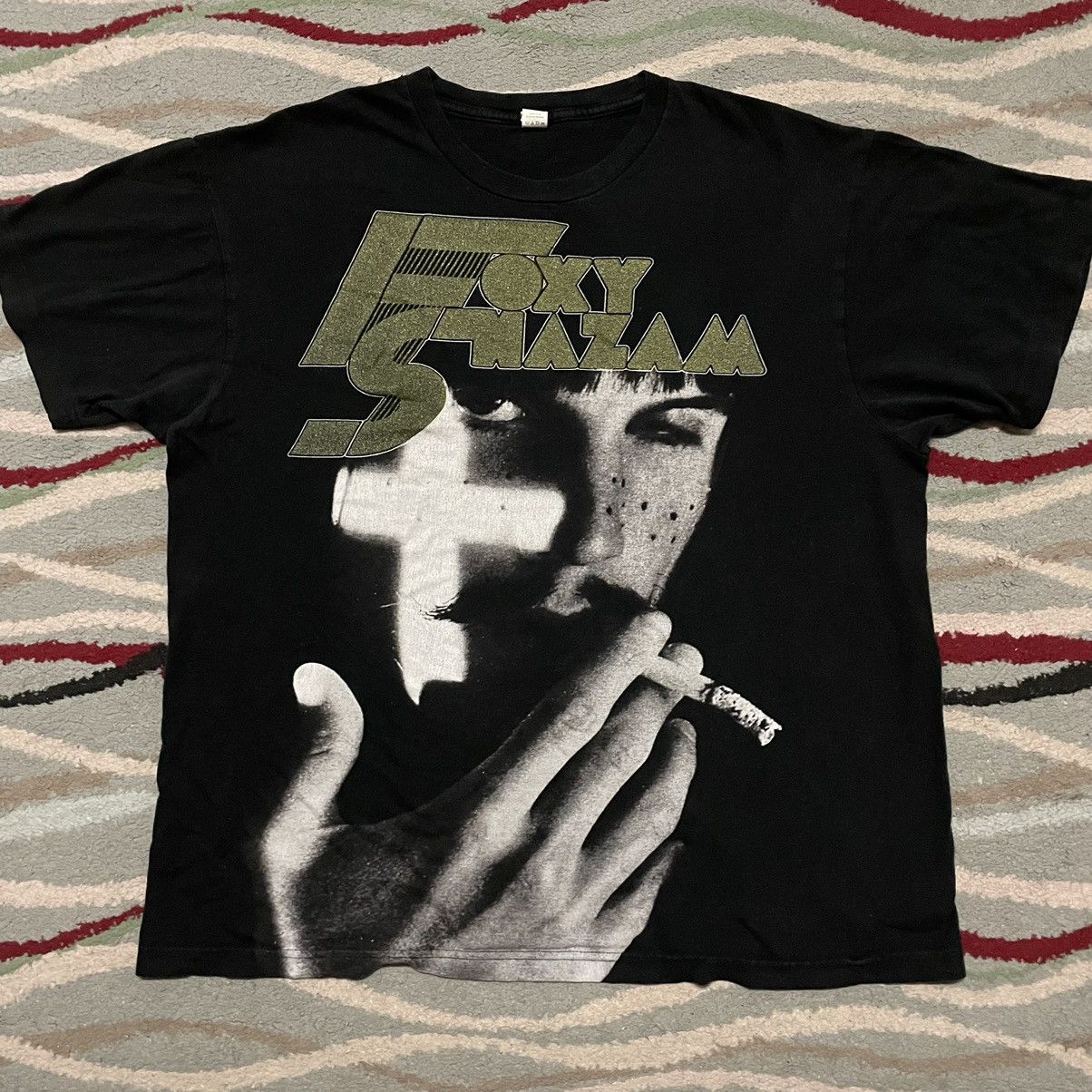 Band Tees Foxy Shazam overprinted t shirt | Grailed