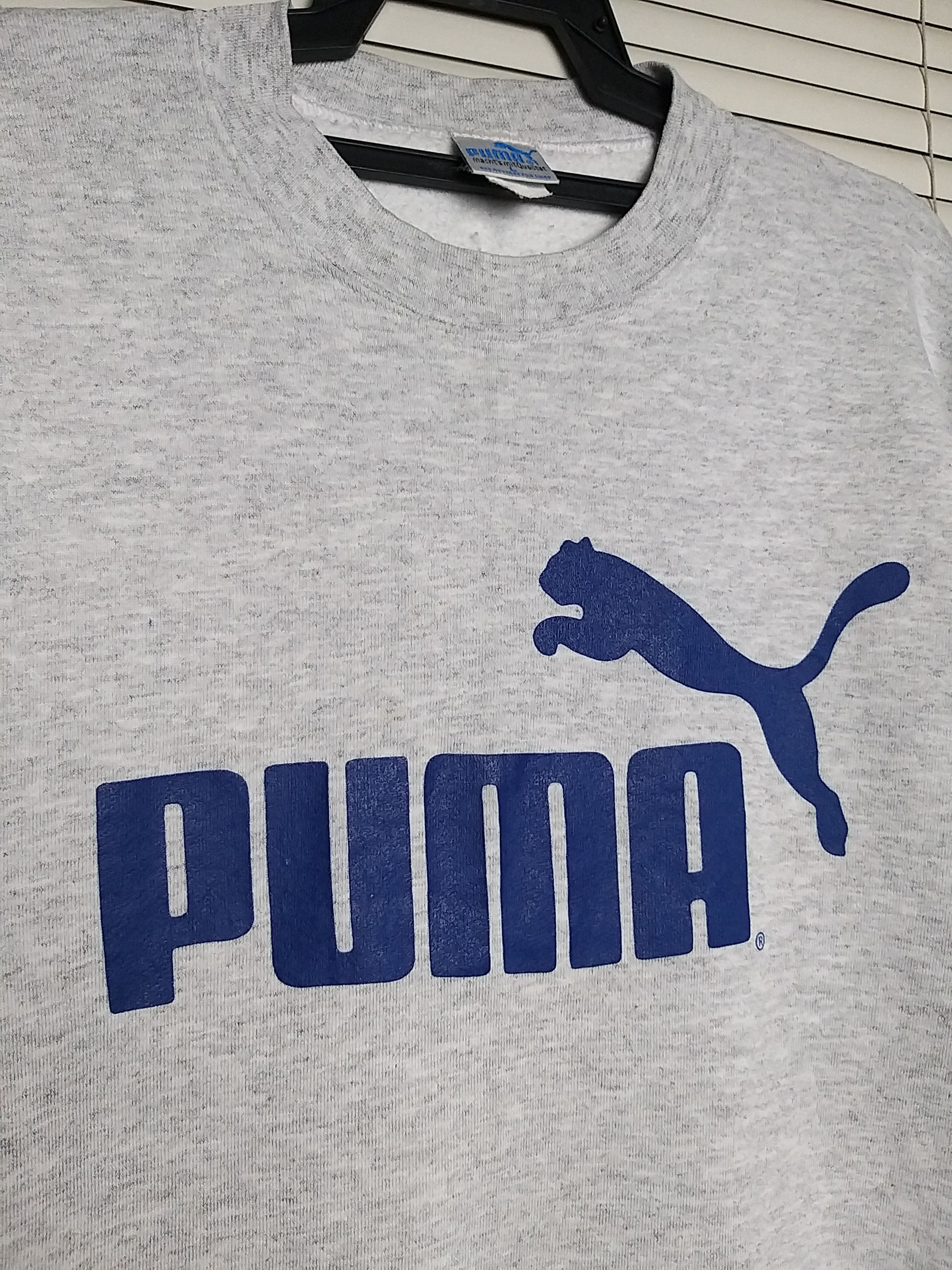 Puma VINTAGE PUMA BIG LOGO PULLOVER SWEATSHIRT Size US L / EU 52-54 / 3 - 3 Thumbnail