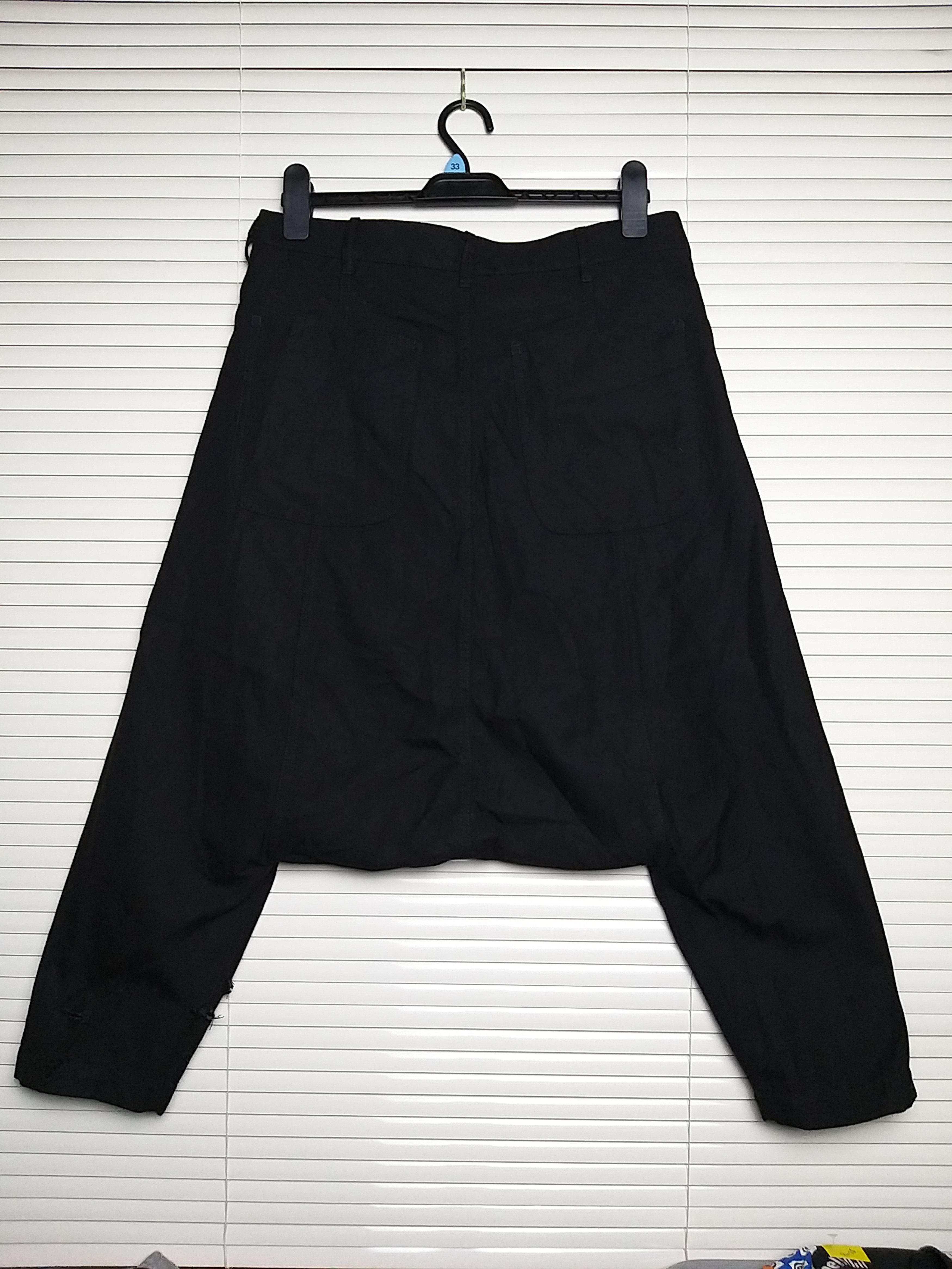 Comme des Garcons CDG SHIRT Black Drop-Crotch Wool Shorts Size US 32 / EU 48 - 2 Thumbnail