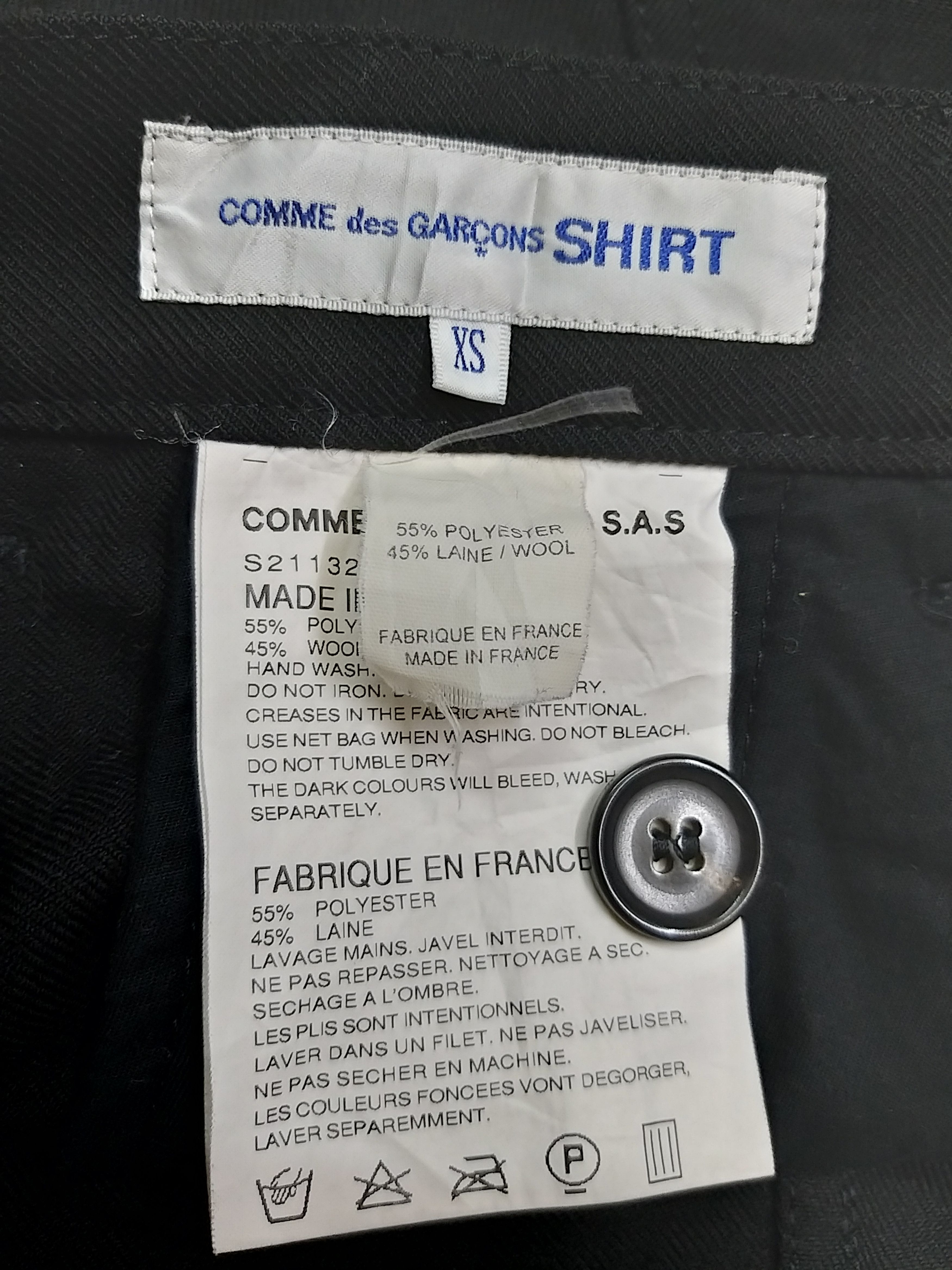 Comme des Garcons CDG SHIRT Black Drop-Crotch Wool Shorts Size US 32 / EU 48 - 12 Thumbnail