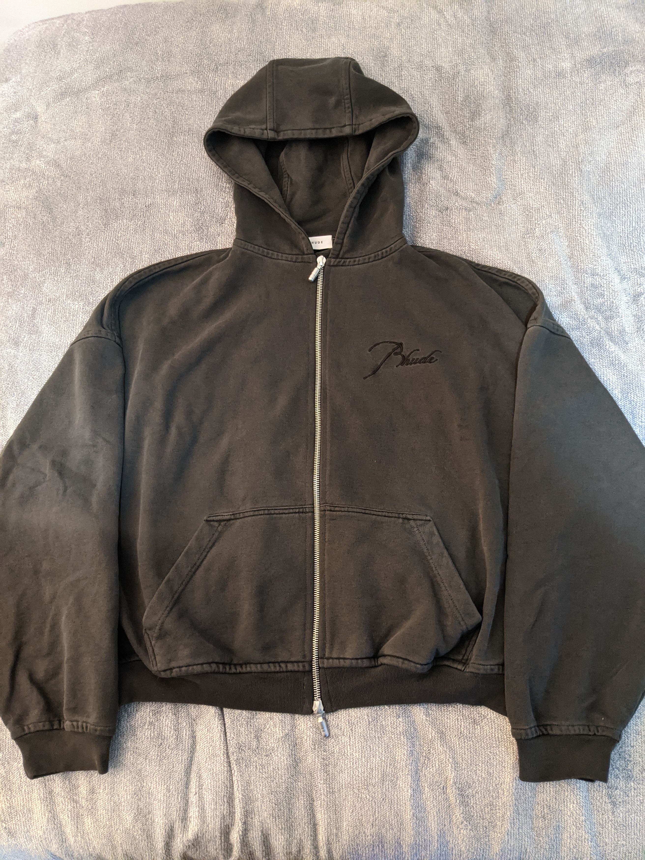 Rhude Parcours Des Champions Zip Hoodie - Vintage Black – Kith