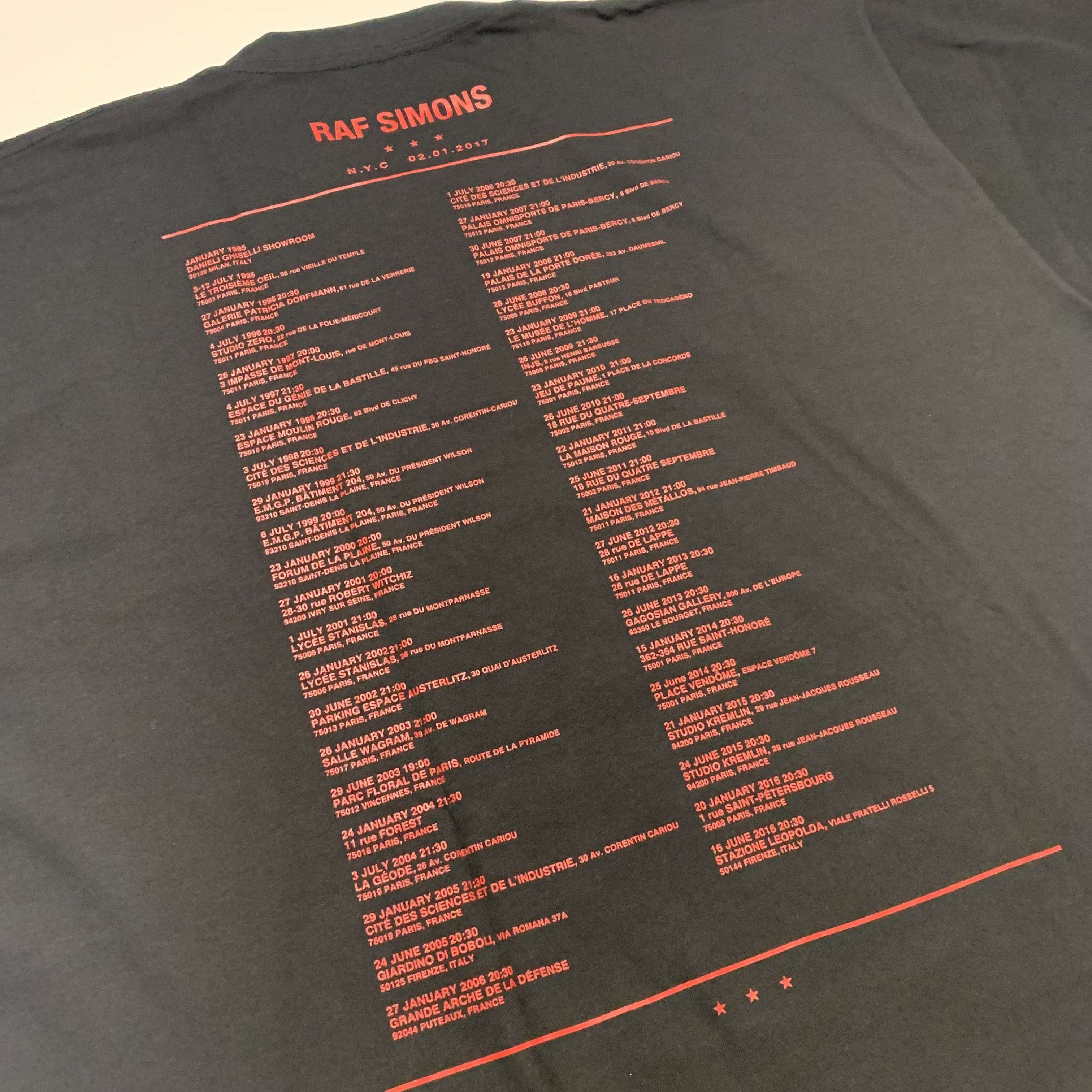 Raf Simons America Tour T-shirt