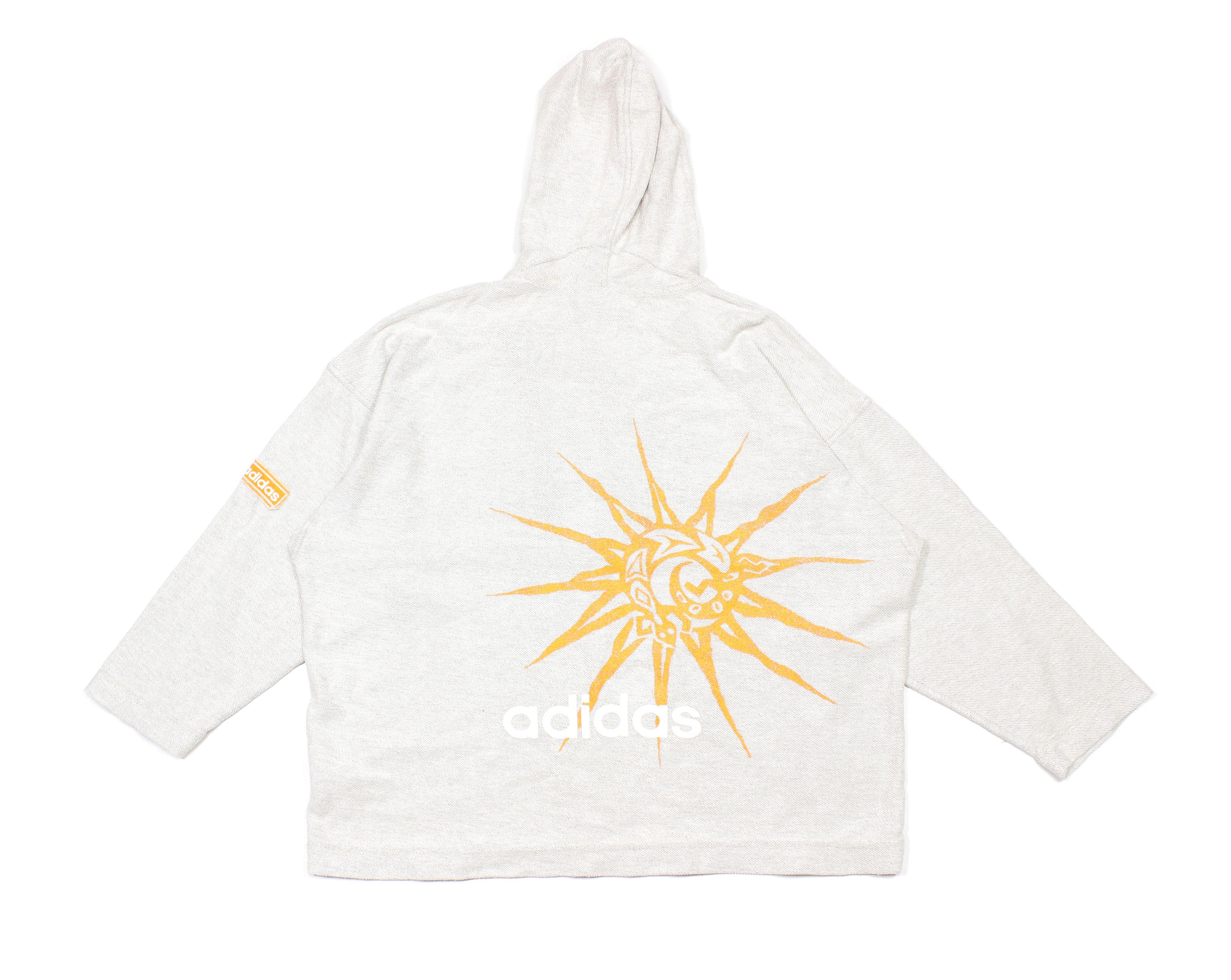 Adidas 90S Sun Logo Baggy Hoodie Size US S / EU 44-46 / 1 - 1 Thumbnail