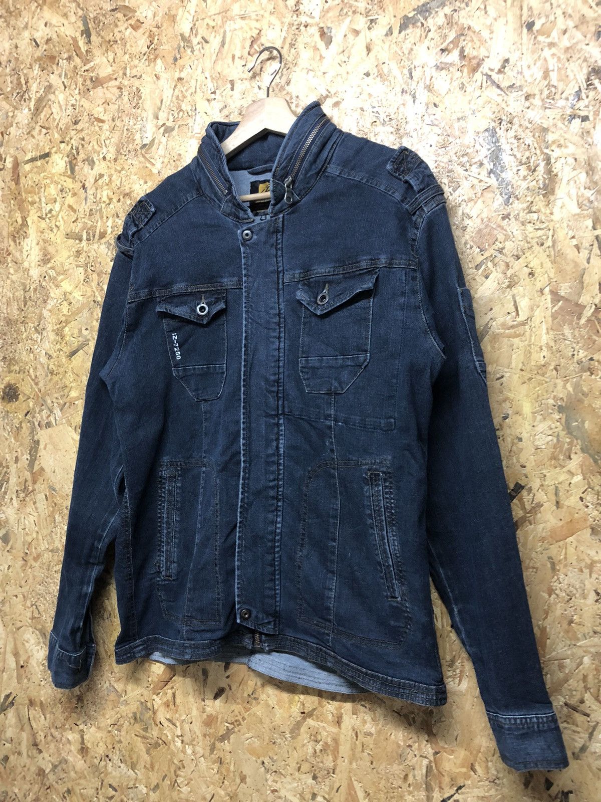 Japanese Brand I'Z Frontier Stretch Work Denim Jacket Size US L / EU 52-54 / 3 - 3 Thumbnail