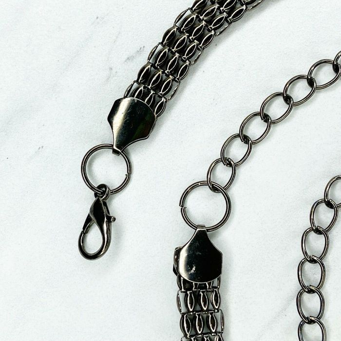 Other Rhinestone Flower Heart Belly Body Chain Link Belt Grailed