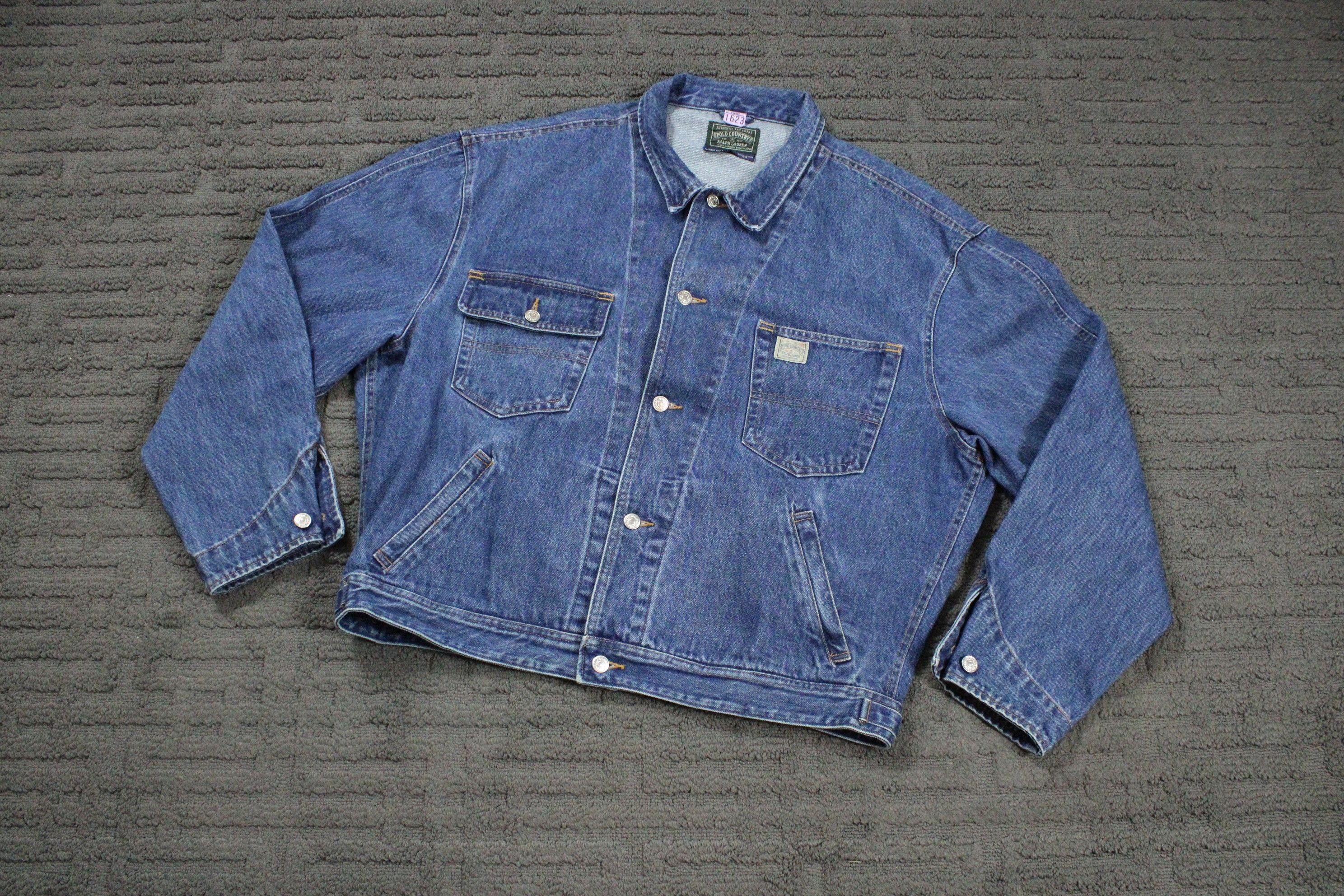 VNTG Polo Ralph Lauren (XL) 1992 Sundance Rodeo Stampede Cowboy Denim  Jacket