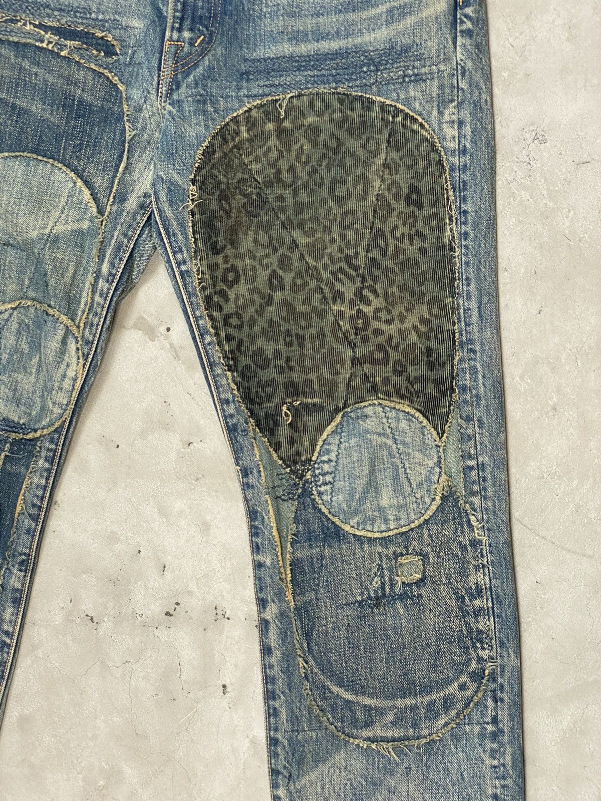 Kapital Kapital Leopard Patchwork Denim Jeans Size US 34 / EU 50 - 3 Thumbnail